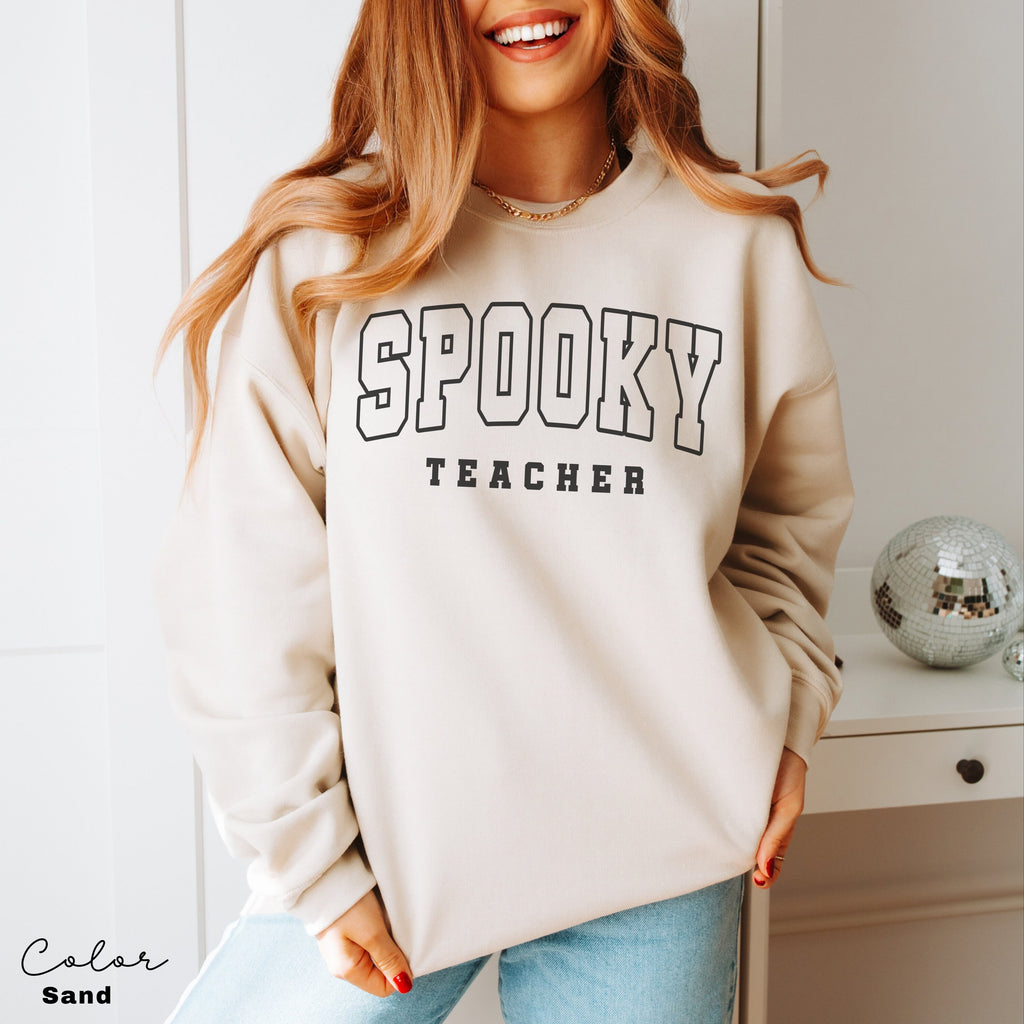 Halloween Teacher Sweatshirt, Spooky Teacher Sweatshirt, Back to School, Fall Teacher Shirt, Teacher Gift, Teacher Crew Appreciation,