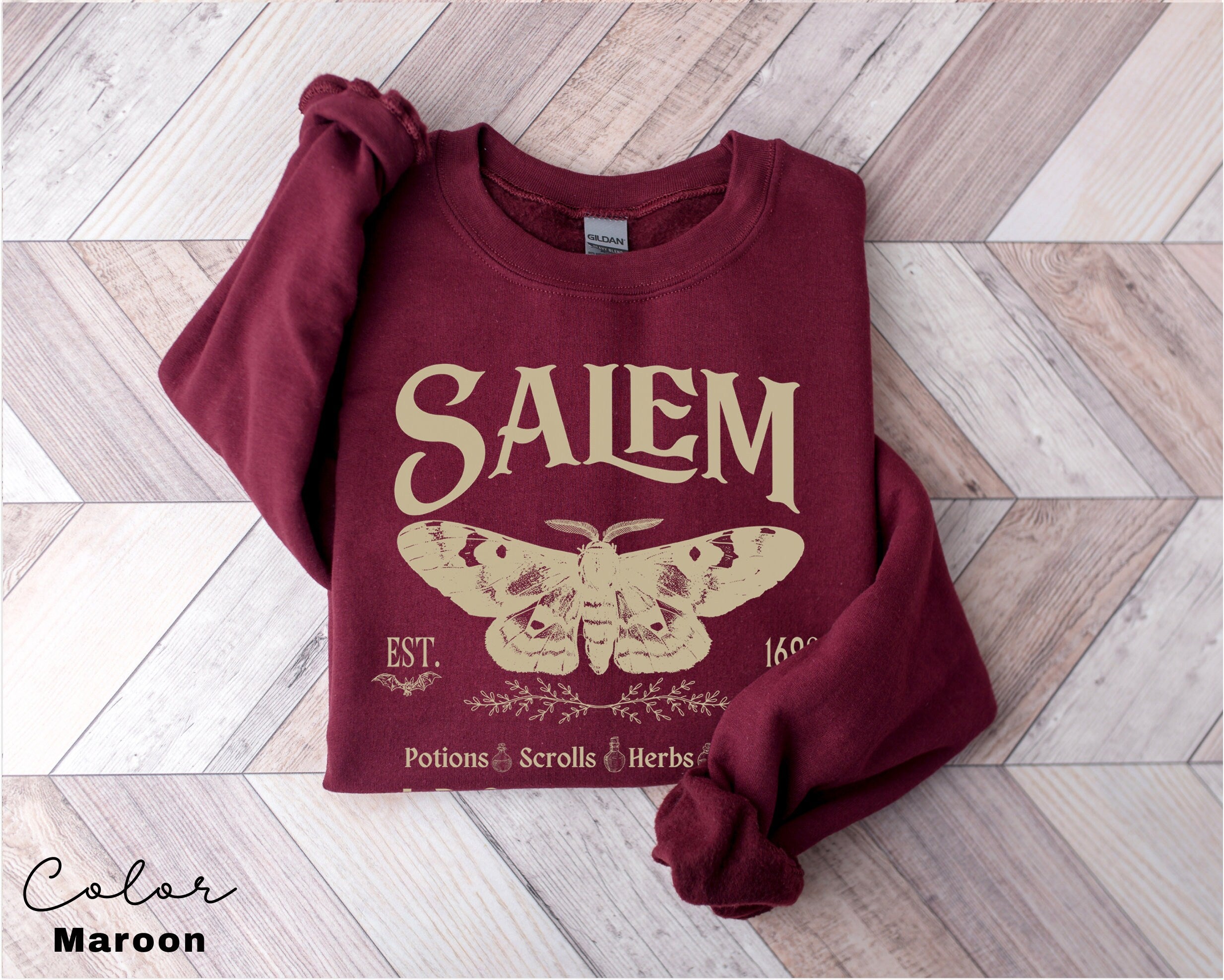 Salem Apothecary Sweatshirt, Halloween Sweatshirt, Salem Witches Shirt, 1692 Shirt, Spooky Season, Fall Sweatshirt, Salem Witch Sweatshirt