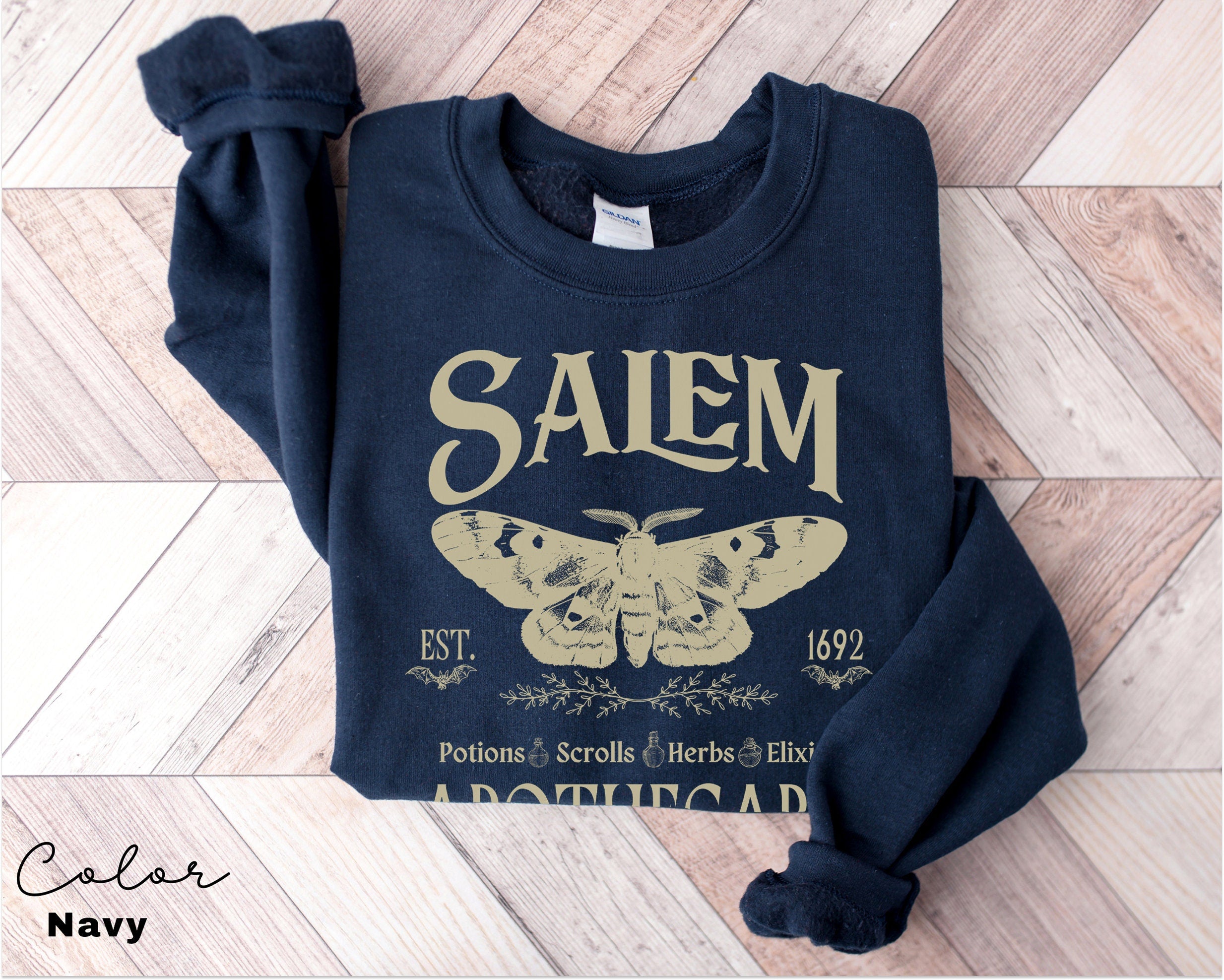 Salem Apothecary Sweatshirt, Halloween Sweatshirt, Salem Witches Shirt, 1692 Shirt, Spooky Season, Fall Sweatshirt, Salem Witch Sweatshirt