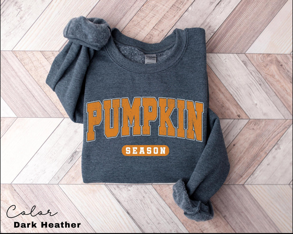 Retro Pumpkin Season Sweatshirt, Cute Fall Sweatshirt, Thanksgiving Gift, Halloween Sweatshirts For Women, Preppy Style, Gift, Pumpkin Patch