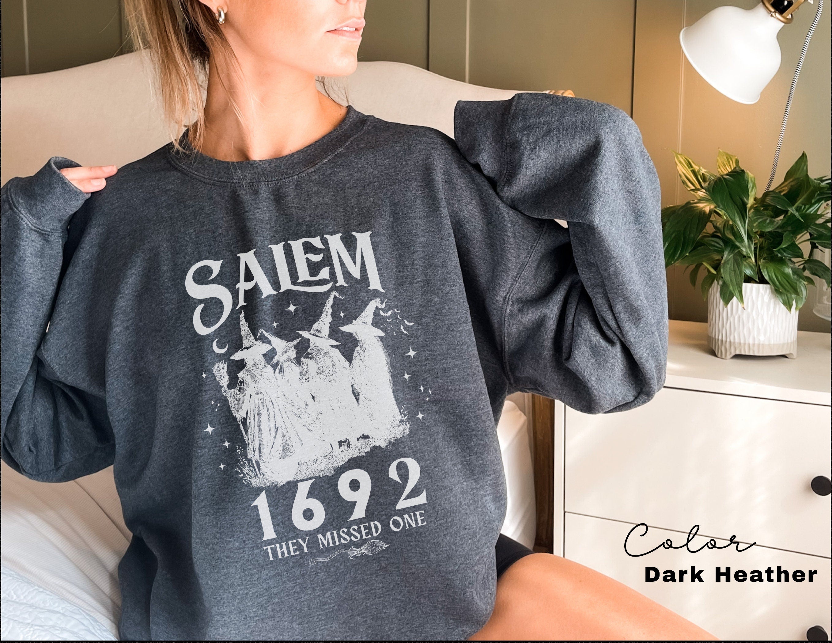 Salem 1692 They Missed One Sweatshirt, Salem Witch Sweatshirt, Halloween Witch Sweatshirt, Vintage Witches Sweatshirt