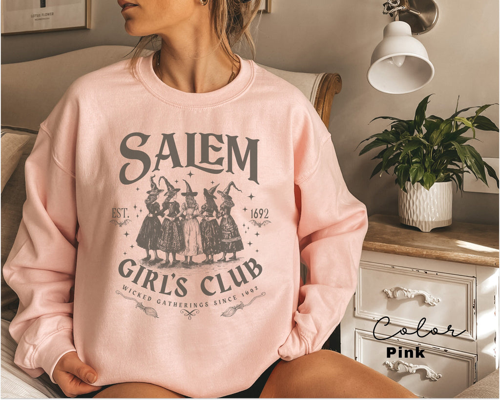 Salem Witch Sweatshirt, Salem Girls Club, Social Club, Funny Witch Shirt, Halloween Womens Sweatshirt, Witchy Vibes Shirt, 1692 Sweatshirt