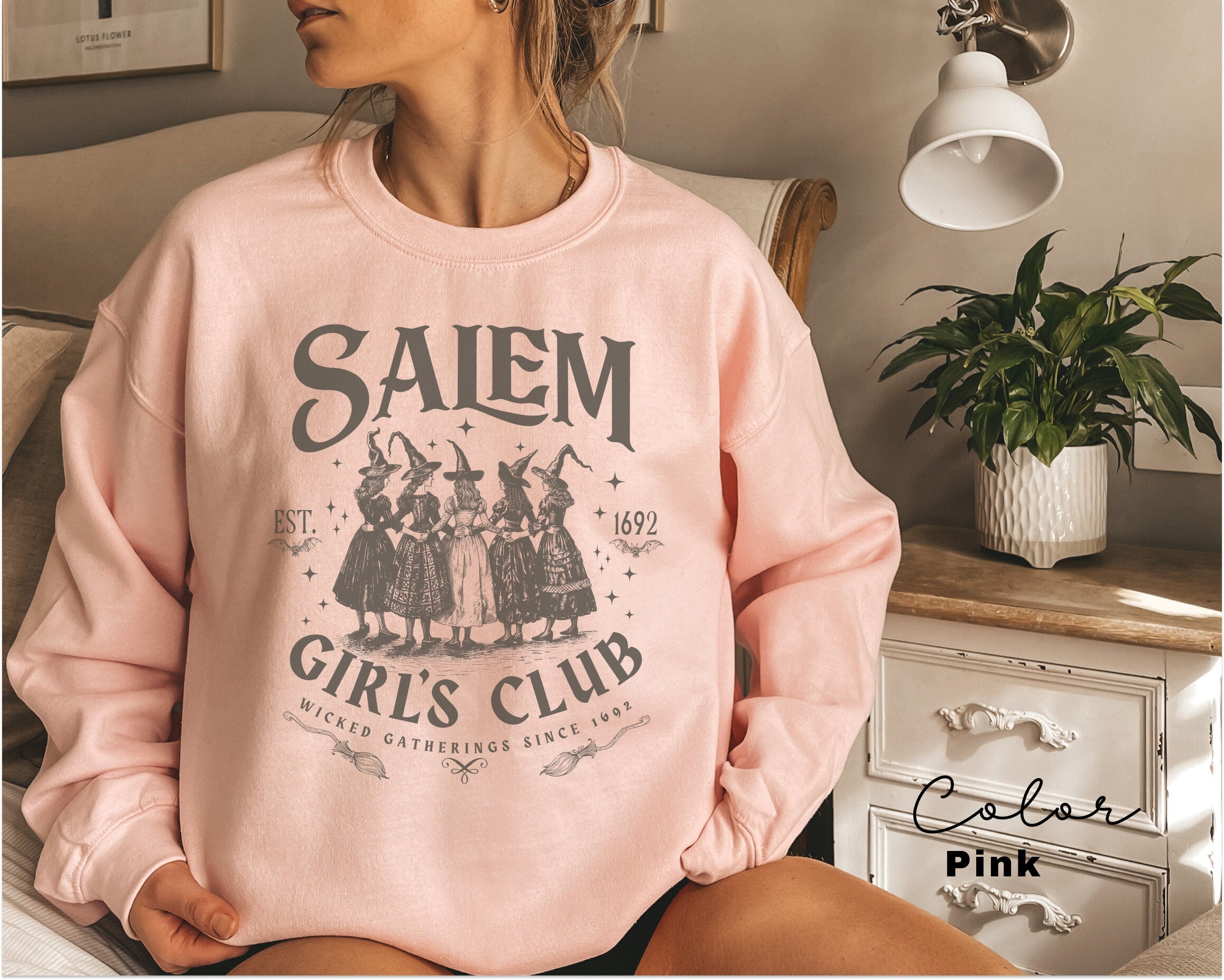 Salem Witch Sweatshirt, Salem Girls Club, Social Club, Funny Witch Shirt, Halloween Womens Sweatshirt, Witchy Vibes Shirt, 1692 Sweatshirt
