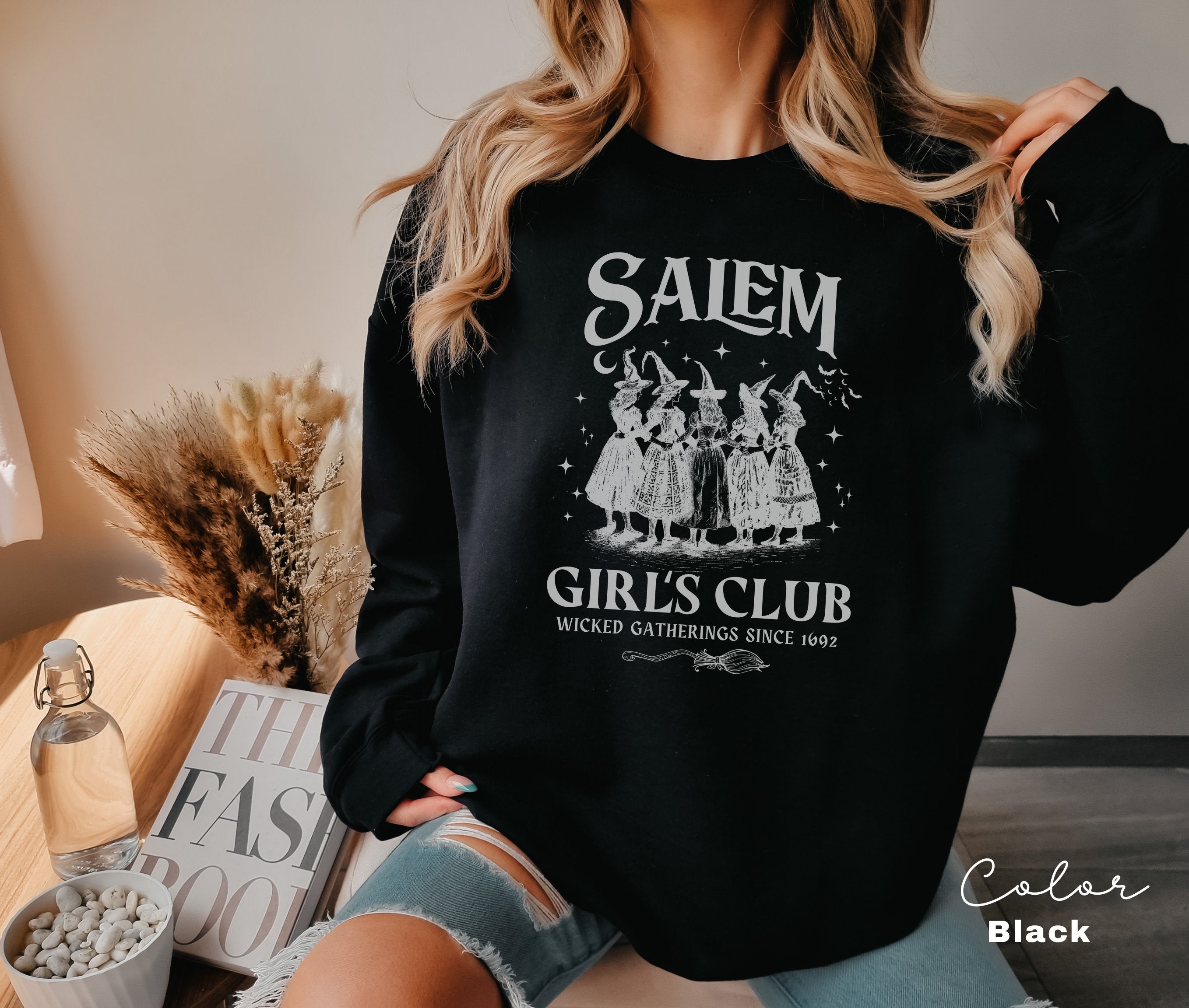 Salem Witch Sweatshirt, Salem Girls Club, Social Club, Funny Witch Shirt, Halloween Womens Sweatshirt, Witchy Vibes Shirt, 1692 Sweatshirt