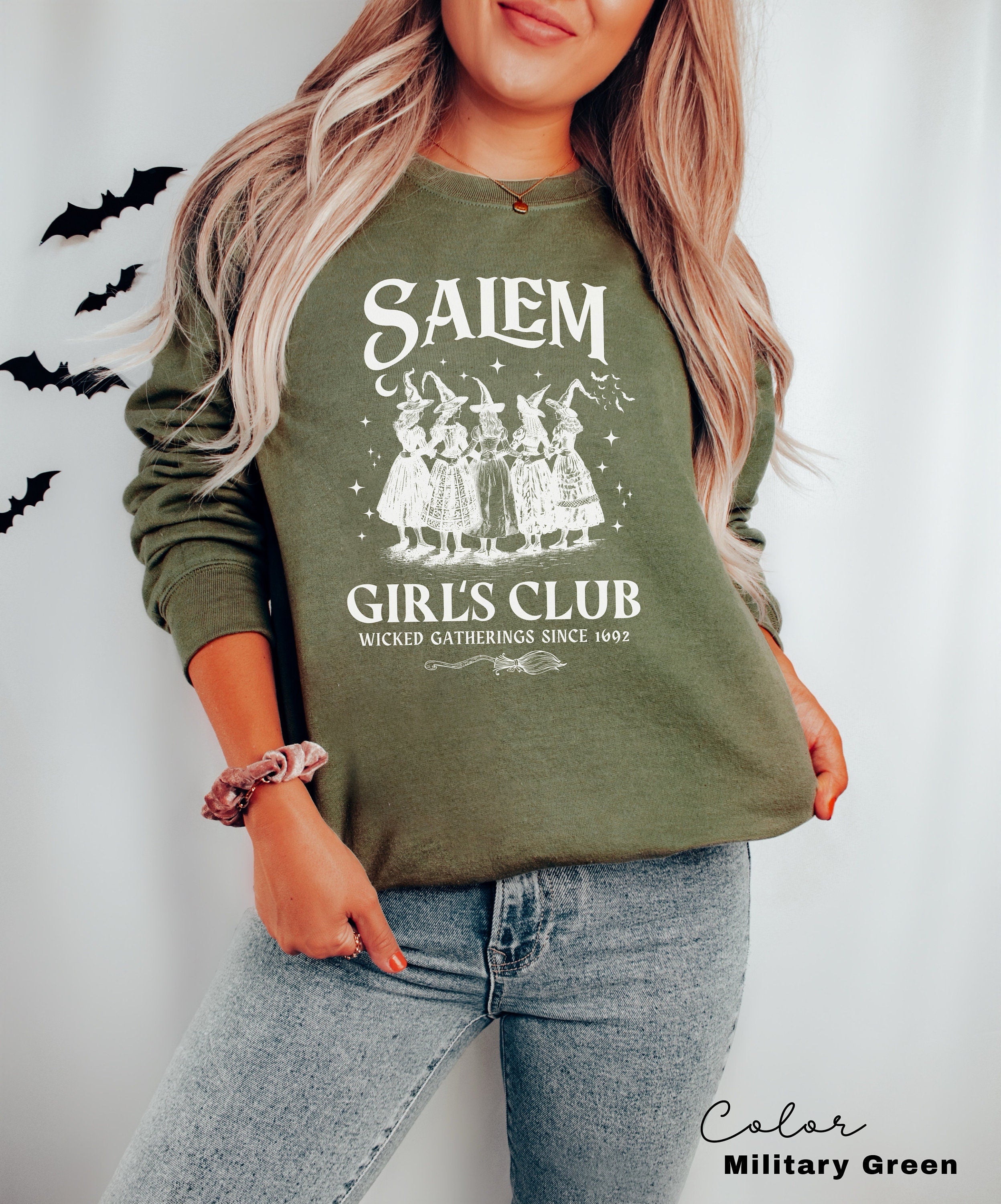 Salem Witch Sweatshirt, Salem Girls Club, Social Club, Funny Witch Shirt, Halloween Womens Sweatshirt, Witchy Vibes Shirt, 1692 Sweatshirt