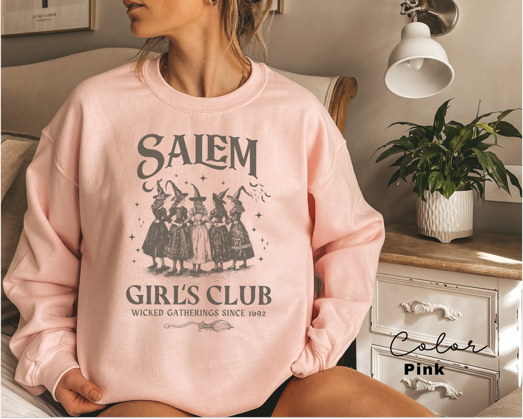 Salem Witch Sweatshirt, Salem Girls Club, Social Club, Funny Witch Shirt, Halloween Womens Sweatshirt, Witchy Vibes Shirt, 1692 Sweatshirt