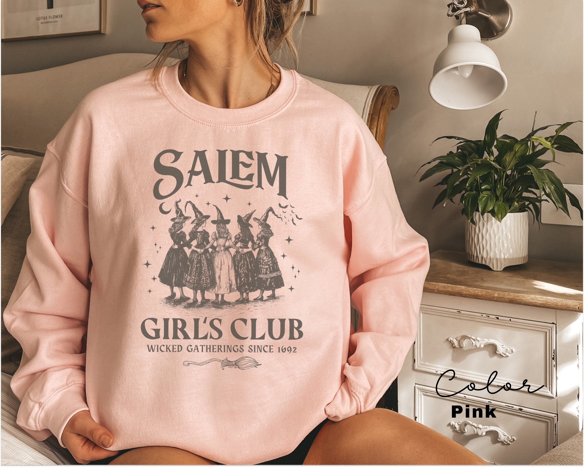 Salem Witch Sweatshirt, Salem Girls Club, Social Club, Funny Witch Shirt, Halloween Womens Sweatshirt, Witchy Vibes Shirt, 1692 Sweatshirt