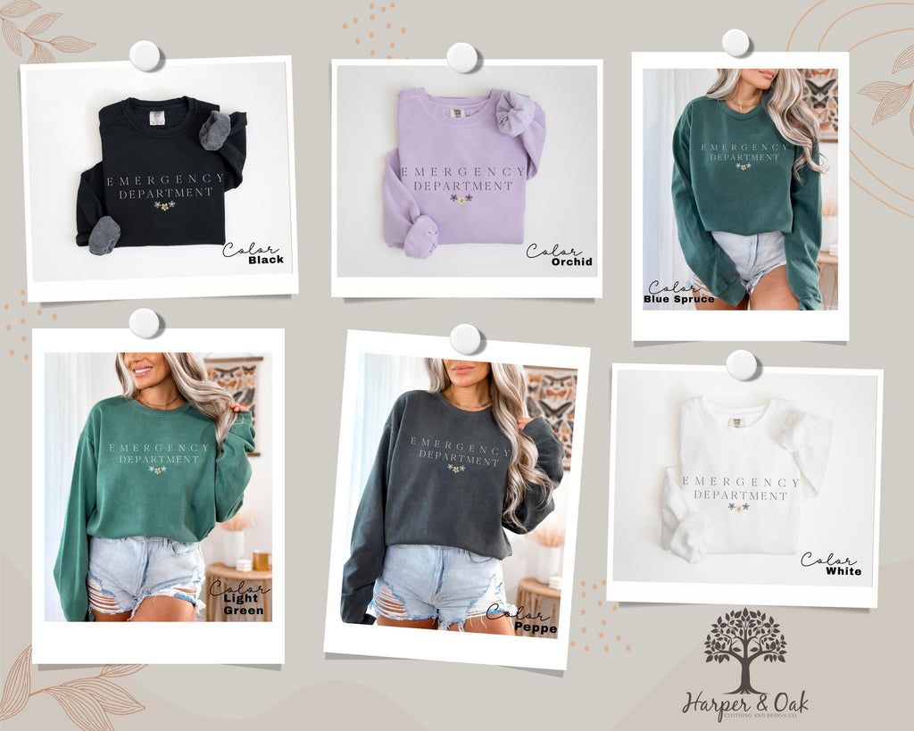 Emergency Department Sweatshirt, Emergency Dept, ER Nurse Shirt, ED ER Emergency Room Doctor Staff, Nursing Student, Unisex Crewneck Sweater