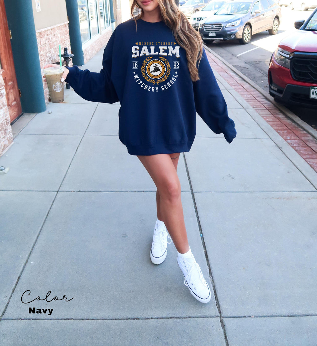 Salem University Est 1836 Sweatshirt, Salem Witch Sweatshirt, Halloween Shirt, Halloween Gift, Halloween Costume, Spooky Season Sweater
