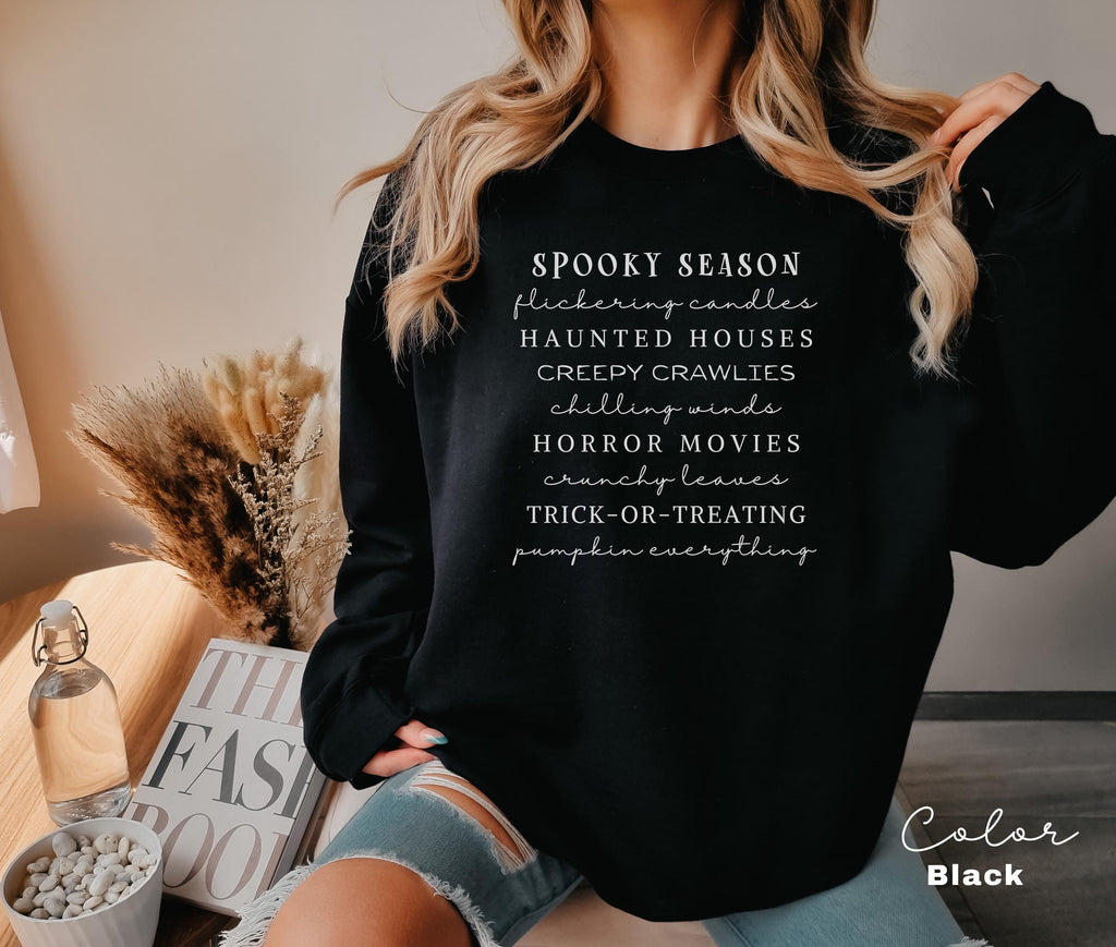 Cute Spooky Season Sweatshirt, Halloween Sweatshirt, Womens Halloween Sweatshirt, Cute Fall Sweater, Gift For Halloween, Spooky Season Shirt