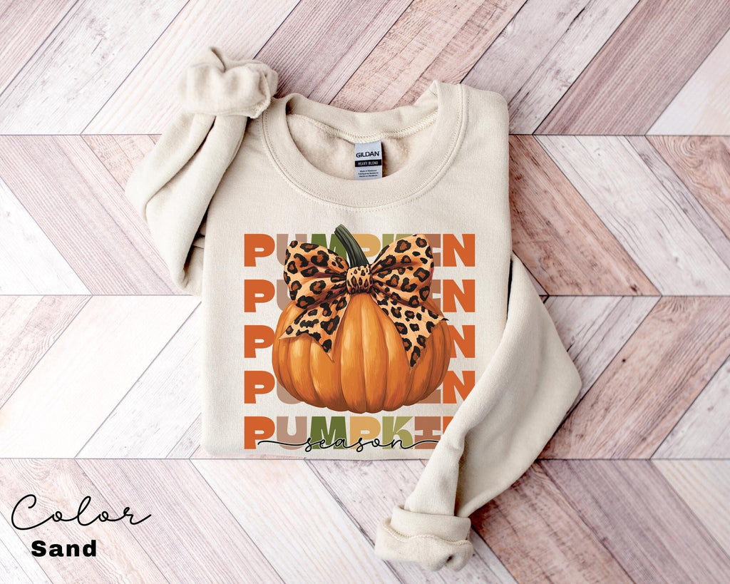 Retro Halloween Coquette Pumpkin Season Sweatshirt, Fall Pumpkin Coquette Bow Sweater, Fall Vibes Shirt, Fall Season Shirt, Halloween Tees