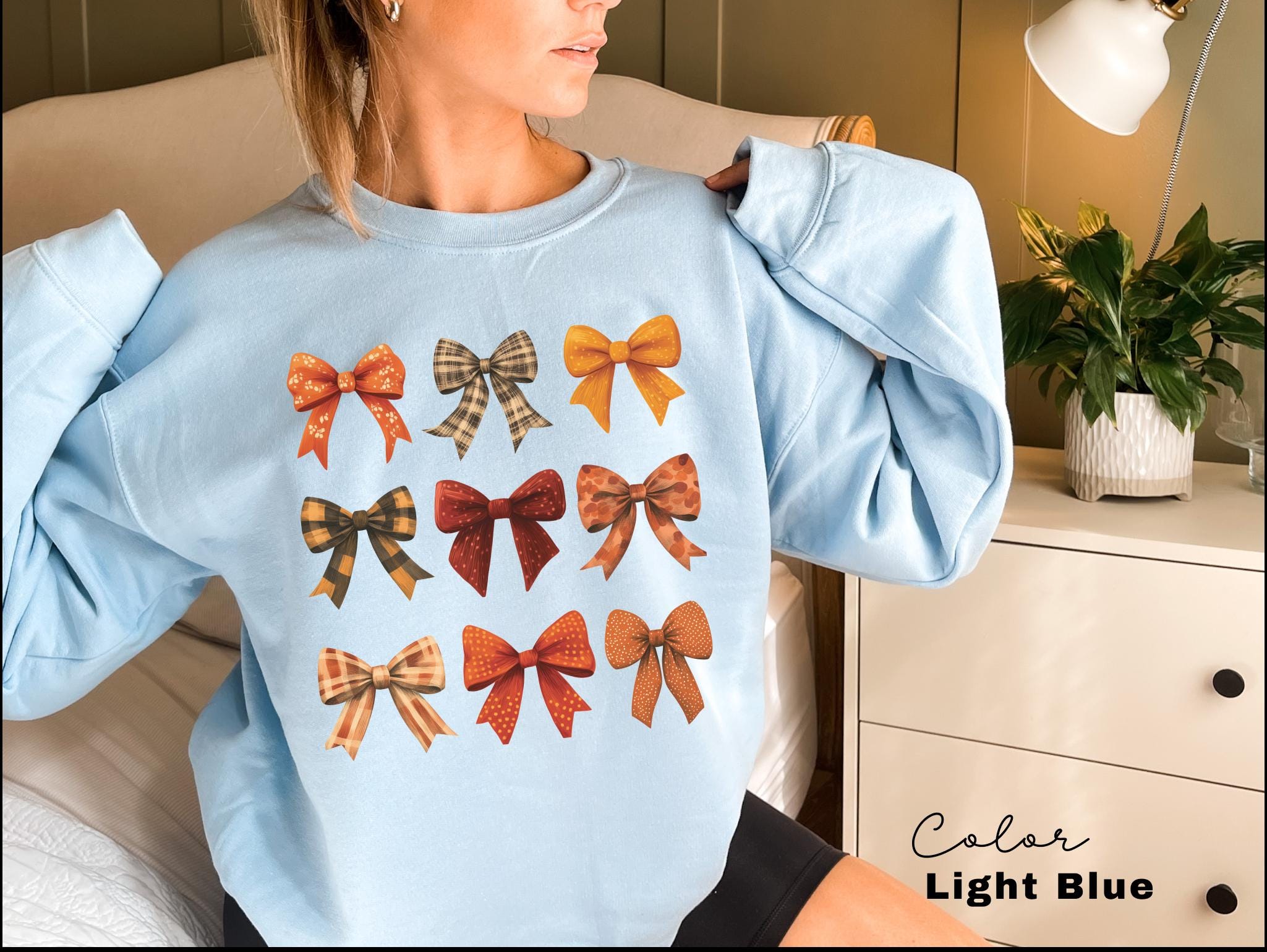 Coquette Bow Sweatshirt Fall, Vintage Fall Sweatshirt, Autumn Pumpkin Tee, Fall T-Shirt , Comfort Colors® Shirt, Thanksgiving Shirt,