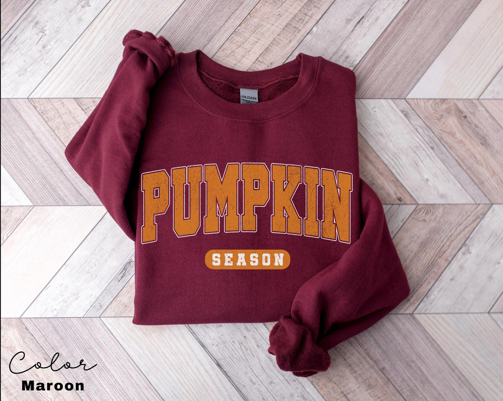 Retro Pumpkin Season Sweatshirt, Cute Fall Sweatshirt, Thanksgiving Gift, Halloween Sweatshirts For Women, Preppy Style, Gift, Pumpkin Patch