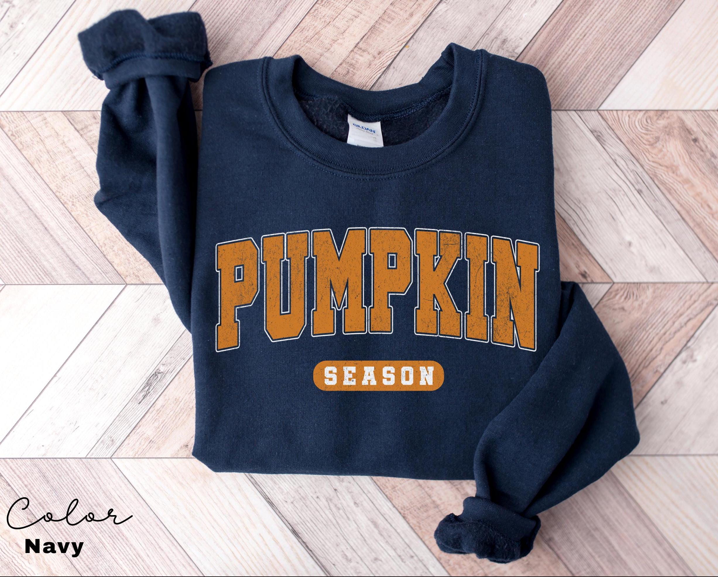 Retro Pumpkin Season Sweatshirt, Cute Fall Sweatshirt, Thanksgiving Gift, Halloween Sweatshirts For Women, Preppy Style, Gift, Pumpkin Patch