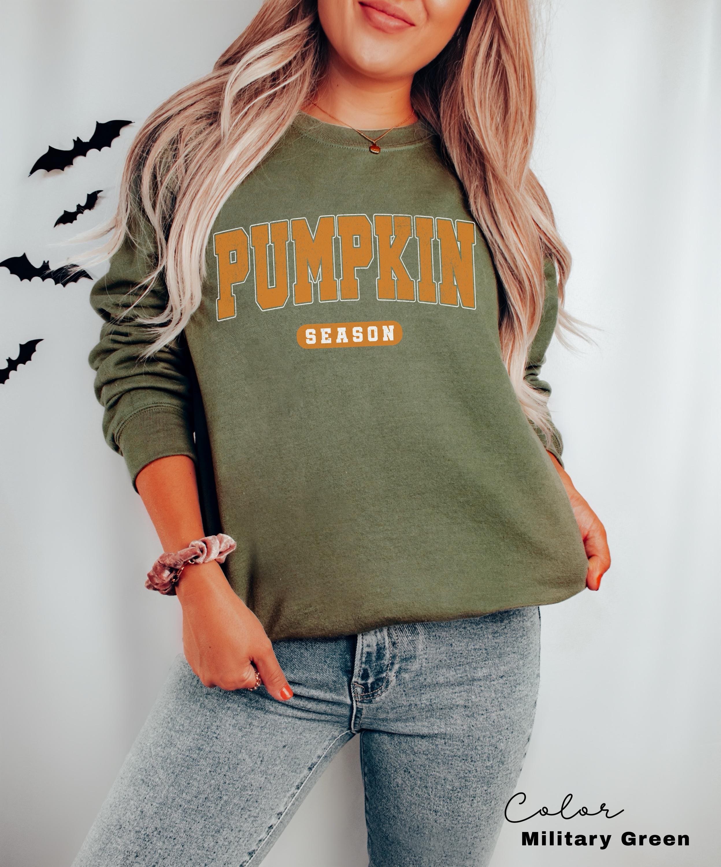 Retro Pumpkin Season Sweatshirt, Cute Fall Sweatshirt, Thanksgiving Gift, Halloween Sweatshirts For Women, Preppy Style, Gift, Pumpkin Patch