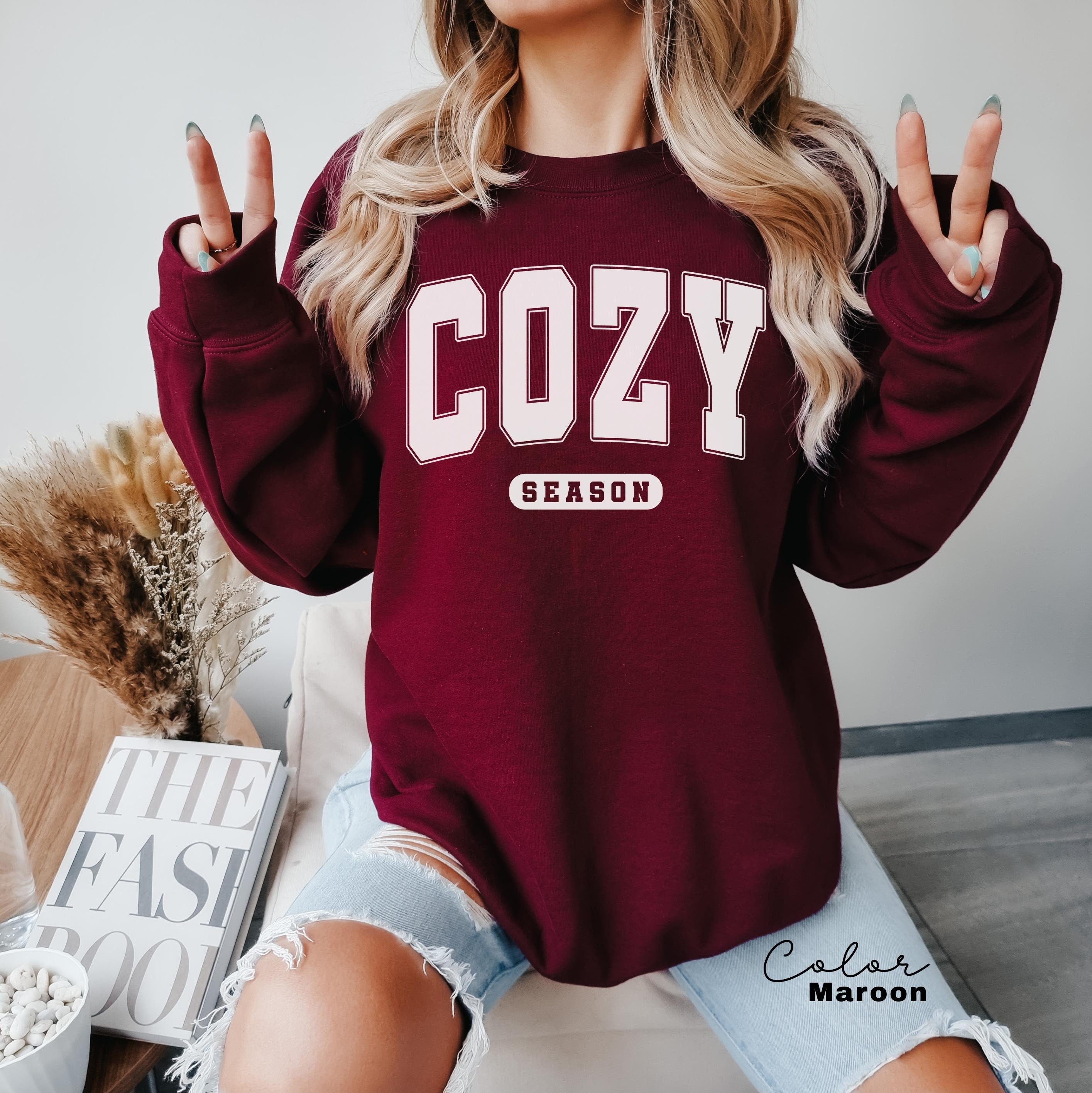 Cozy Season Fall Sweatshirt, Fall Sweatshirt, Thanksgiving Sweatshirt, Hello Fall Shirt, Autumn Sweatshirt, Cozy Weather Sweatshirt