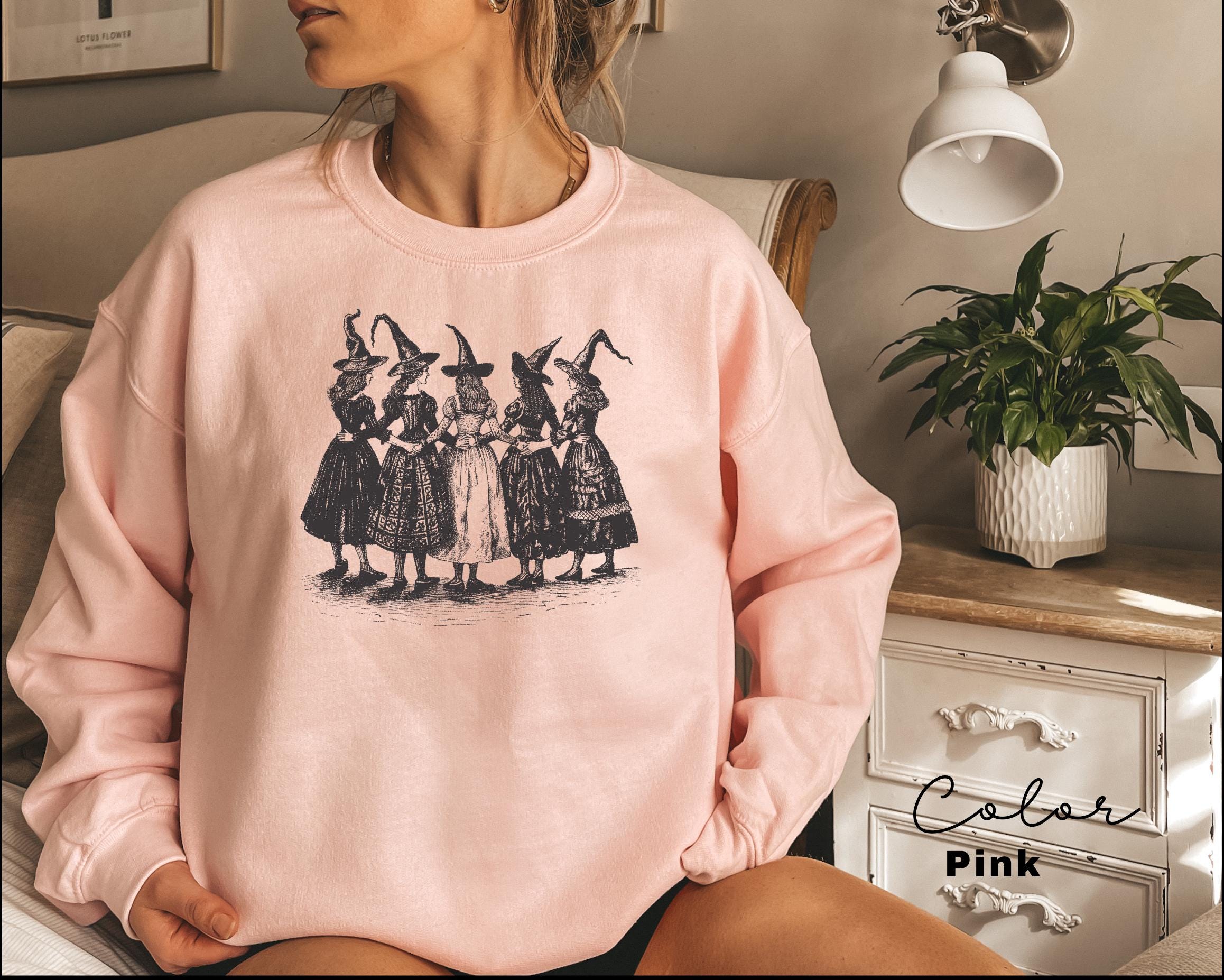 Halloween Witch Sweatshirt, Fall Sweatshirt, Halloween Women Shirt, Witchy Vibes Shirt, Halloween Party Shirt, Spooky Season,Halloween Gift