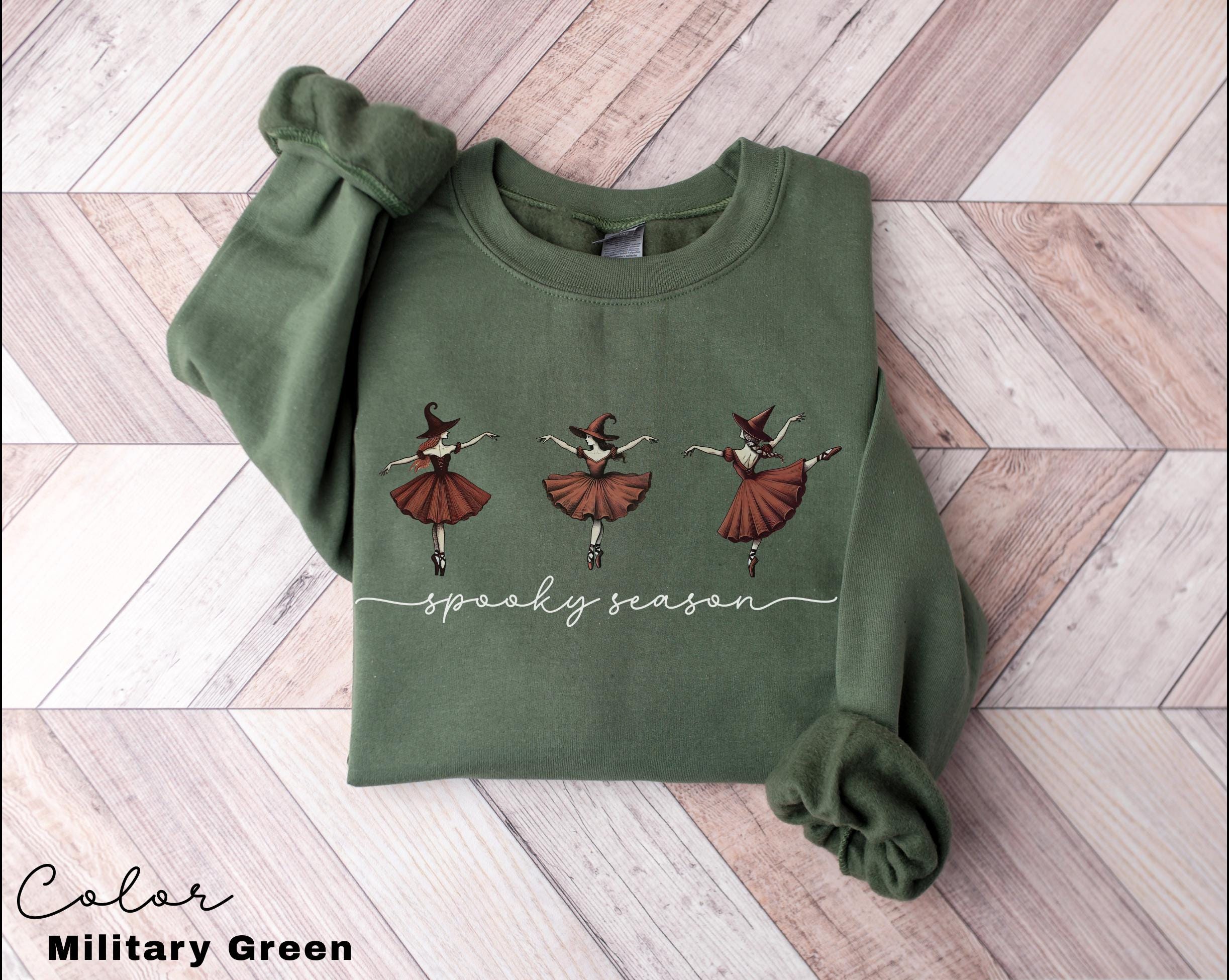 Spooky Season Sweatshirt, Dancing Witches, Halloween Sweatshirt, Halloween Gift, Cute Fall Shirt, Halloween Women's Shirt, Spooky Halloween,