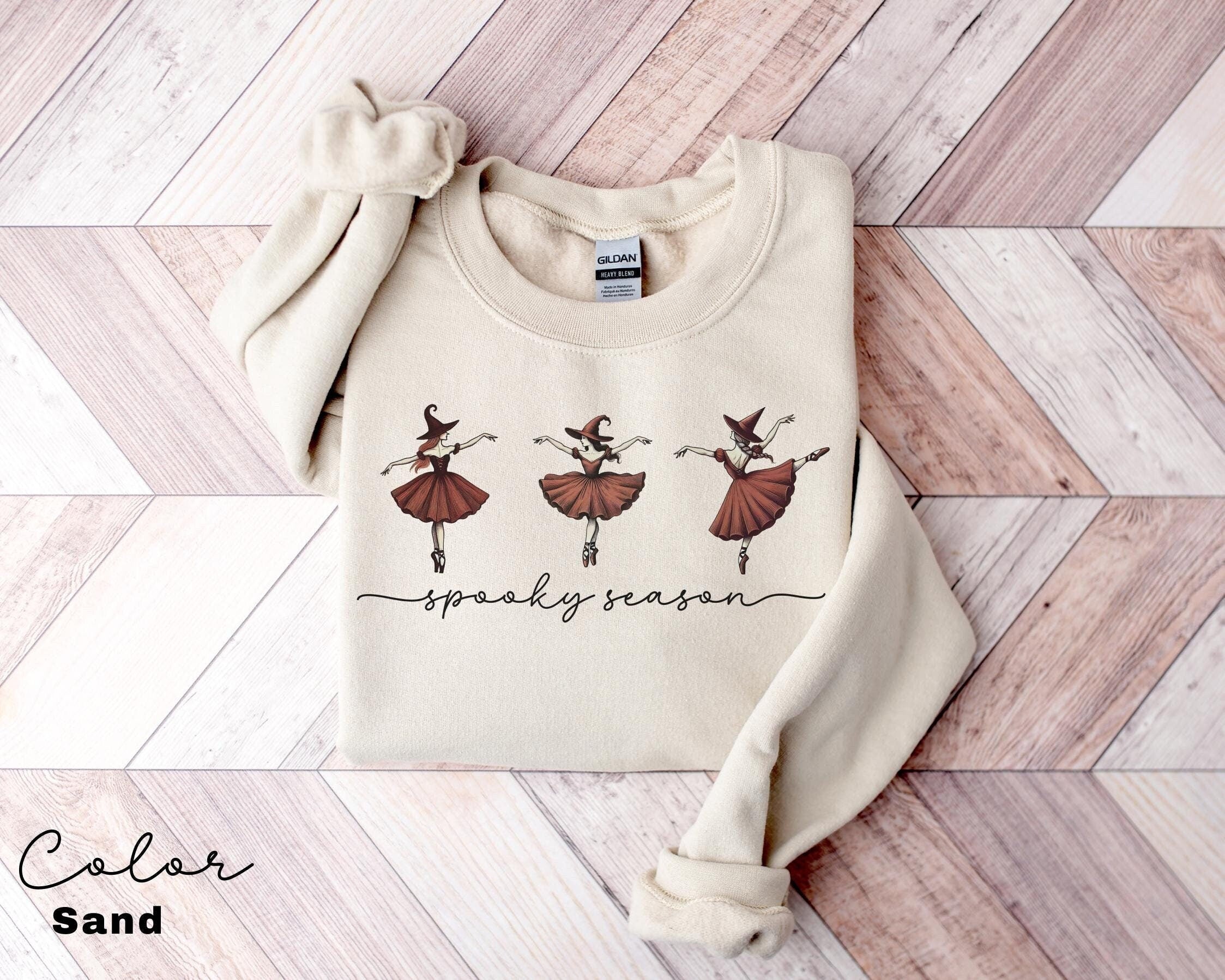 Spooky Season Sweatshirt, Dancing Witches, Halloween Sweatshirt, Halloween Gift, Cute Fall Shirt, Halloween Women's Shirt, Spooky Halloween,