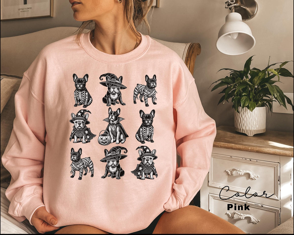 French Bulldog Halloween Dog Sweatshirt, Frenchie Mom Sweatshirt, Gifts For Bulldog Dad Mom, Holiday Pet Parent Gifts, French Bulldog Shirt,