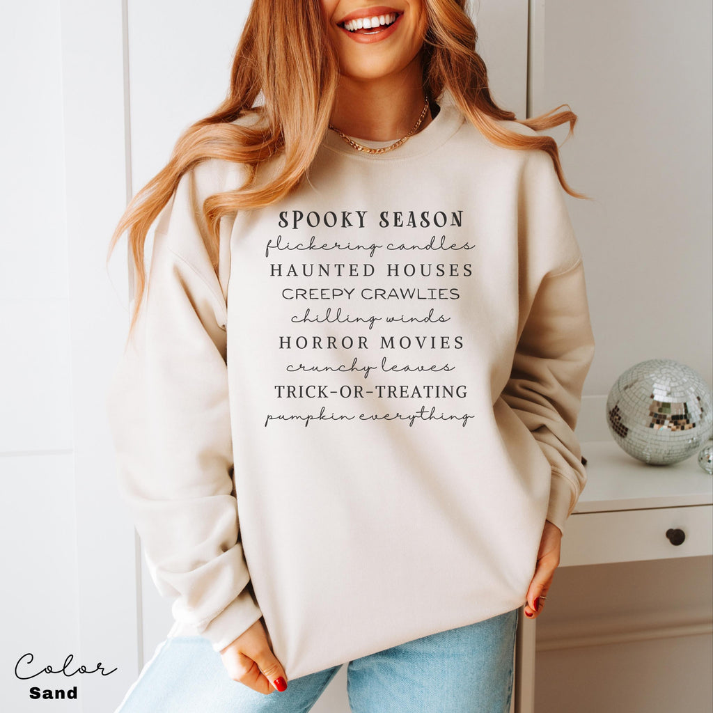 Cute Spooky Season Sweatshirt, Halloween Sweatshirt, Womens Halloween Sweatshirt, Cute Fall Sweater, Gift For Halloween, Spooky Season Shirt