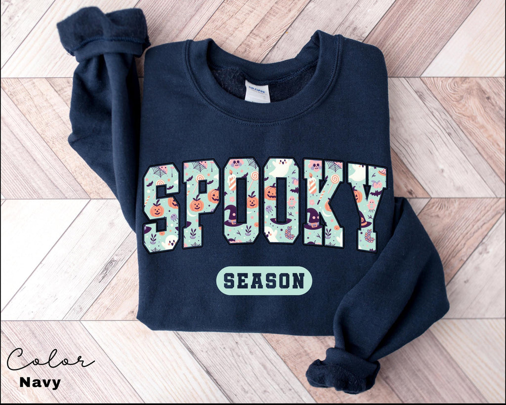 Cute Spooky Season Sweatshirt,Halloween Sweatshirt, Womens Halloween Sweatshirt, Cute Fall Sweater, Gift For Halloween, Spooky Season Shirt