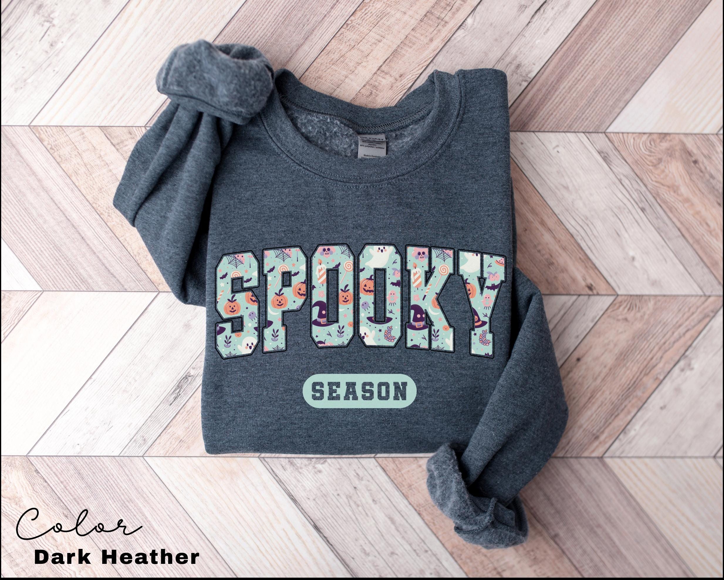 Cute Spooky Season Sweatshirt,Halloween Sweatshirt, Womens Halloween Sweatshirt, Cute Fall Sweater, Gift For Halloween, Spooky Season Shirt