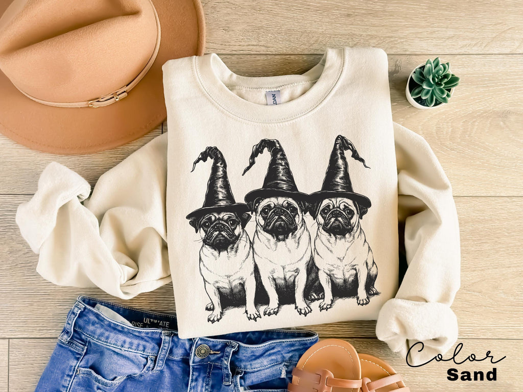 Pug Halloween Sweatshirt, Pug Halloween, Spooky Halloween Dog Mom Sweatshirt, Pug mom, Pug fall, Pug mom crewneck, Dog Lover Gift for Friend