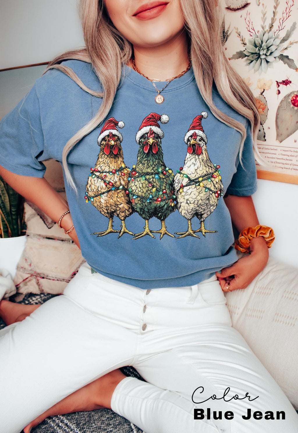 Christmas Chickens Shirt, Funny Christmas Chicken Shirt, Country Christmas, Holiday T-Shirt, Christmas Farm Shirt, Chicken Lover Gift