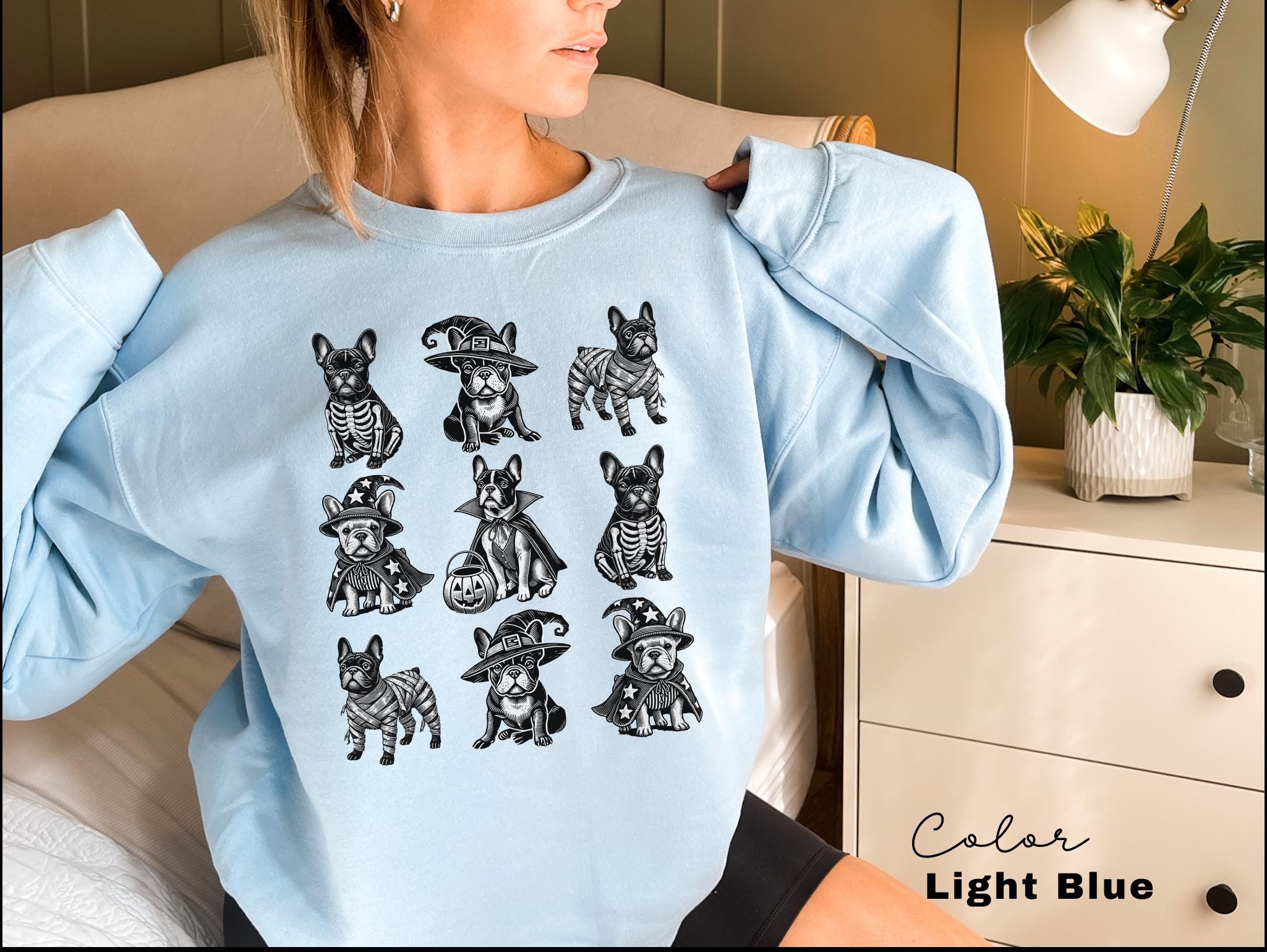 French Bulldog Halloween Dog Sweatshirt, Frenchie Mom Sweatshirt, Gifts For Bulldog Dad Mom, Holiday Pet Parent Gifts, French Bulldog Shirt,