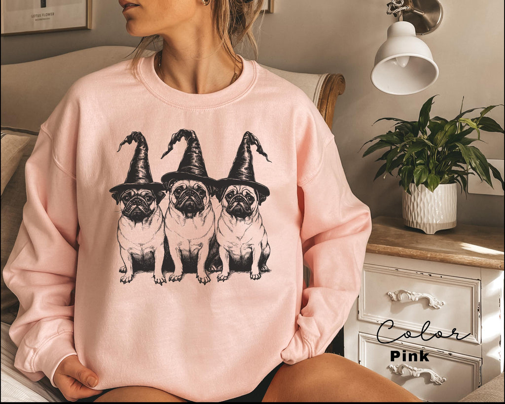 Pug Halloween Sweatshirt, Pug Halloween, Spooky Halloween Dog Mom Sweatshirt, Pug mom, Pug fall, Pug mom crewneck, Dog Lover Gift for Friend