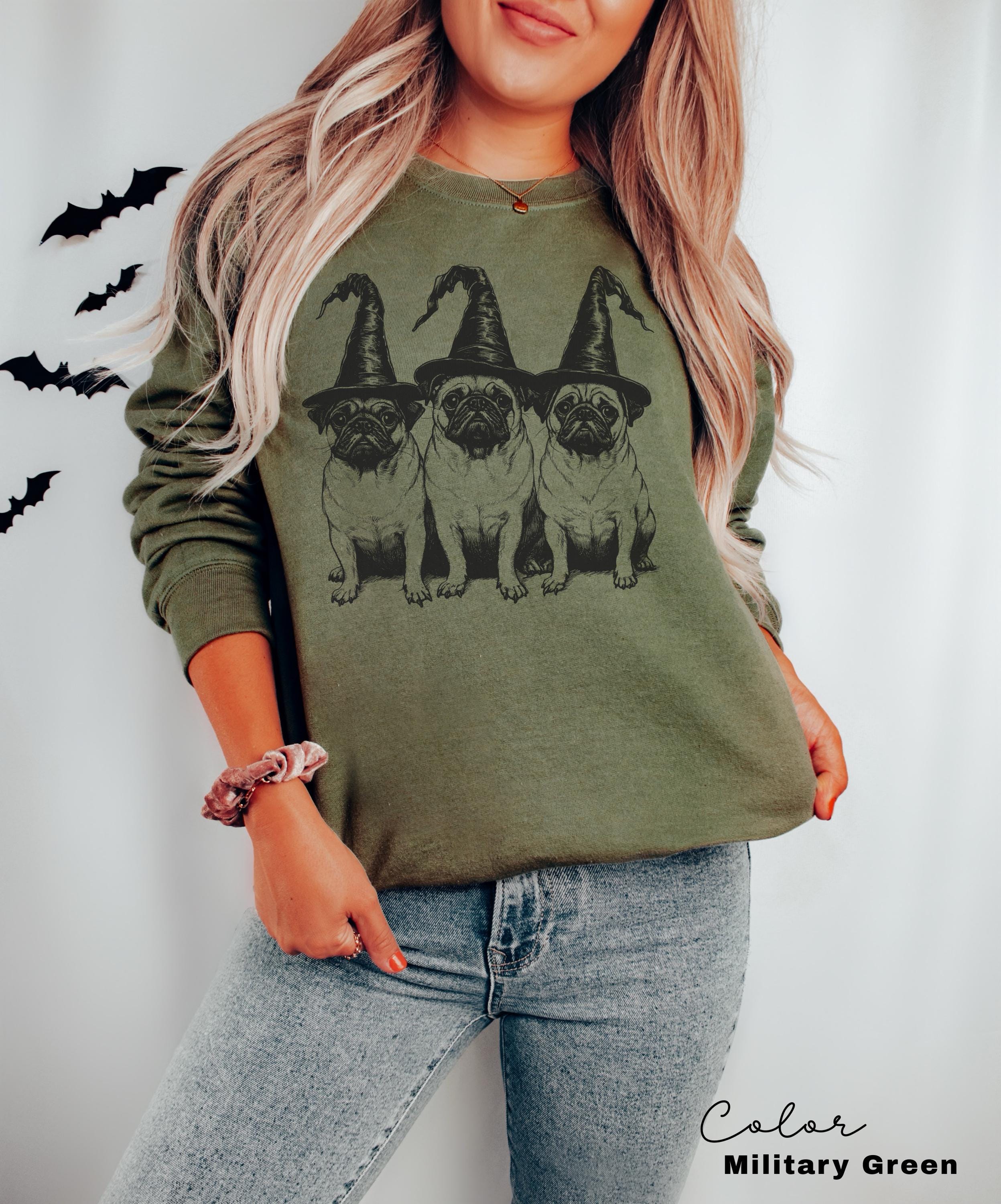Pug Halloween Sweatshirt, Pug Halloween, Spooky Halloween Dog Mom Sweatshirt, Pug mom, Pug fall, Pug mom crewneck, Dog Lover Gift for Friend