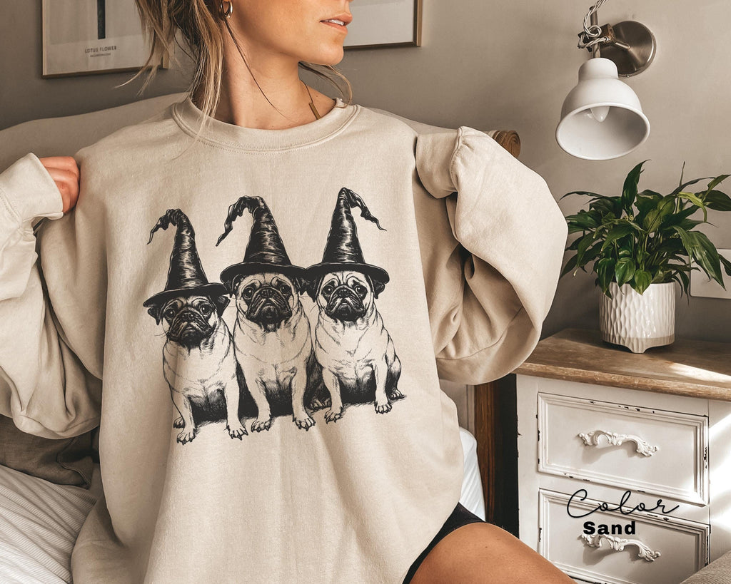 Pug Halloween Sweatshirt, Pug Halloween, Spooky Halloween Dog Mom Sweatshirt, Pug mom, Pug fall, Pug mom crewneck, Dog Lover Gift for Friend