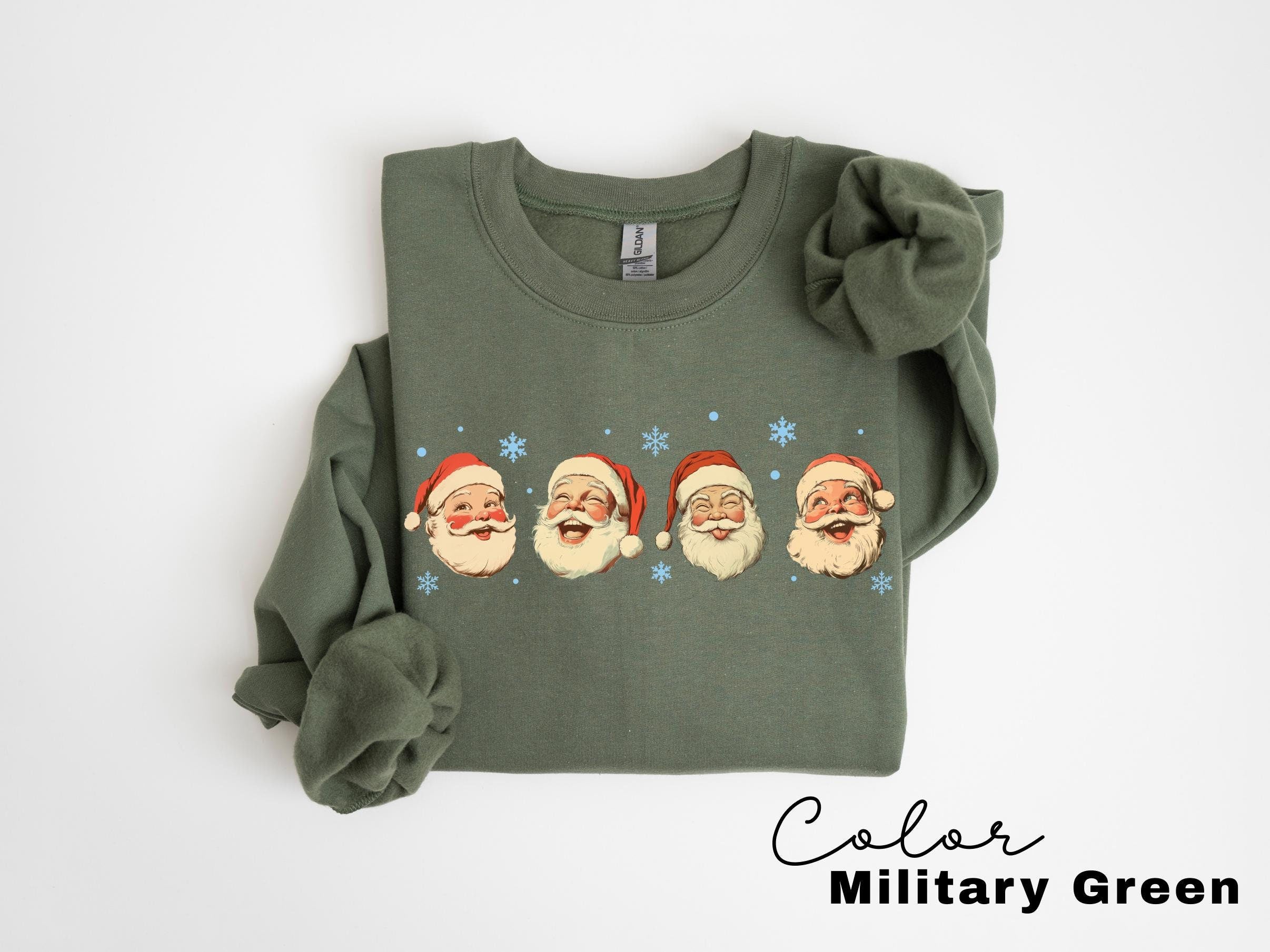 Vintage Santa Christmas Sweatshirt , Retro Santa Claus , Cute Santa Claus Xmas, Holiday Clothing Women, Christmas Sweatshirt for Woman,