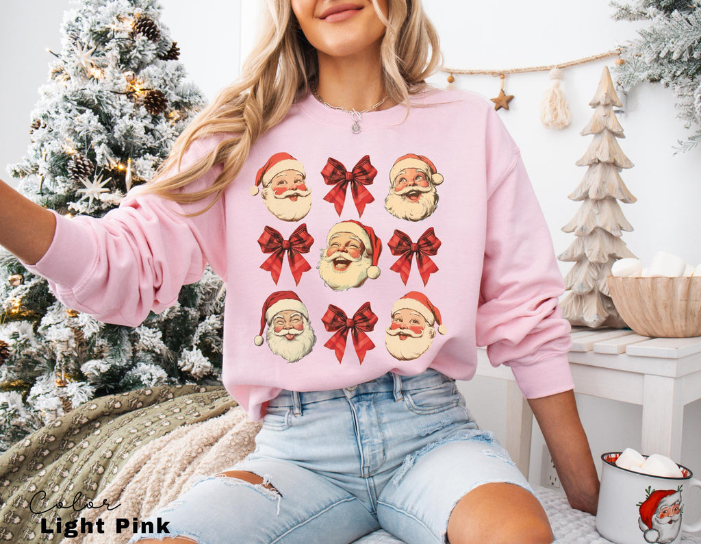 Coquette Bow Christmas Sweatshirt, Christmas Tree Shirt, Comfort Colors Christmas Sweatshirt, Girly Christmas Sweater, Coquette Bow Sweater