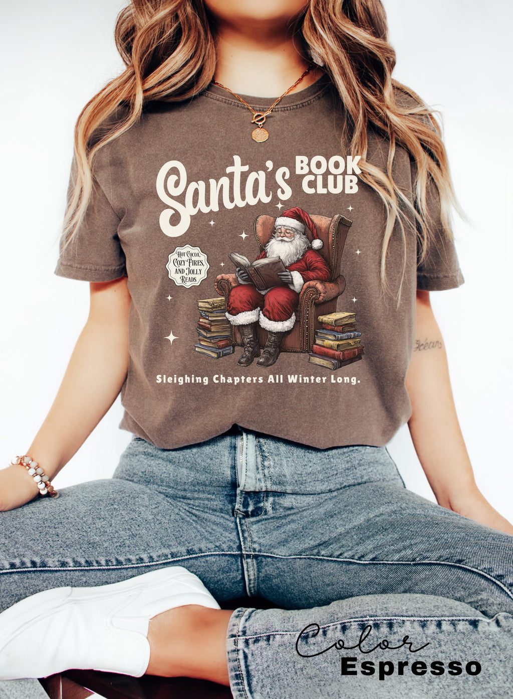 Christmas North Pole Book Club Comfort Colors Shirt, Santas Book Club, Bookish Christmas T Shirt, Shirt For Book Lover, Holiday Bookish Gift