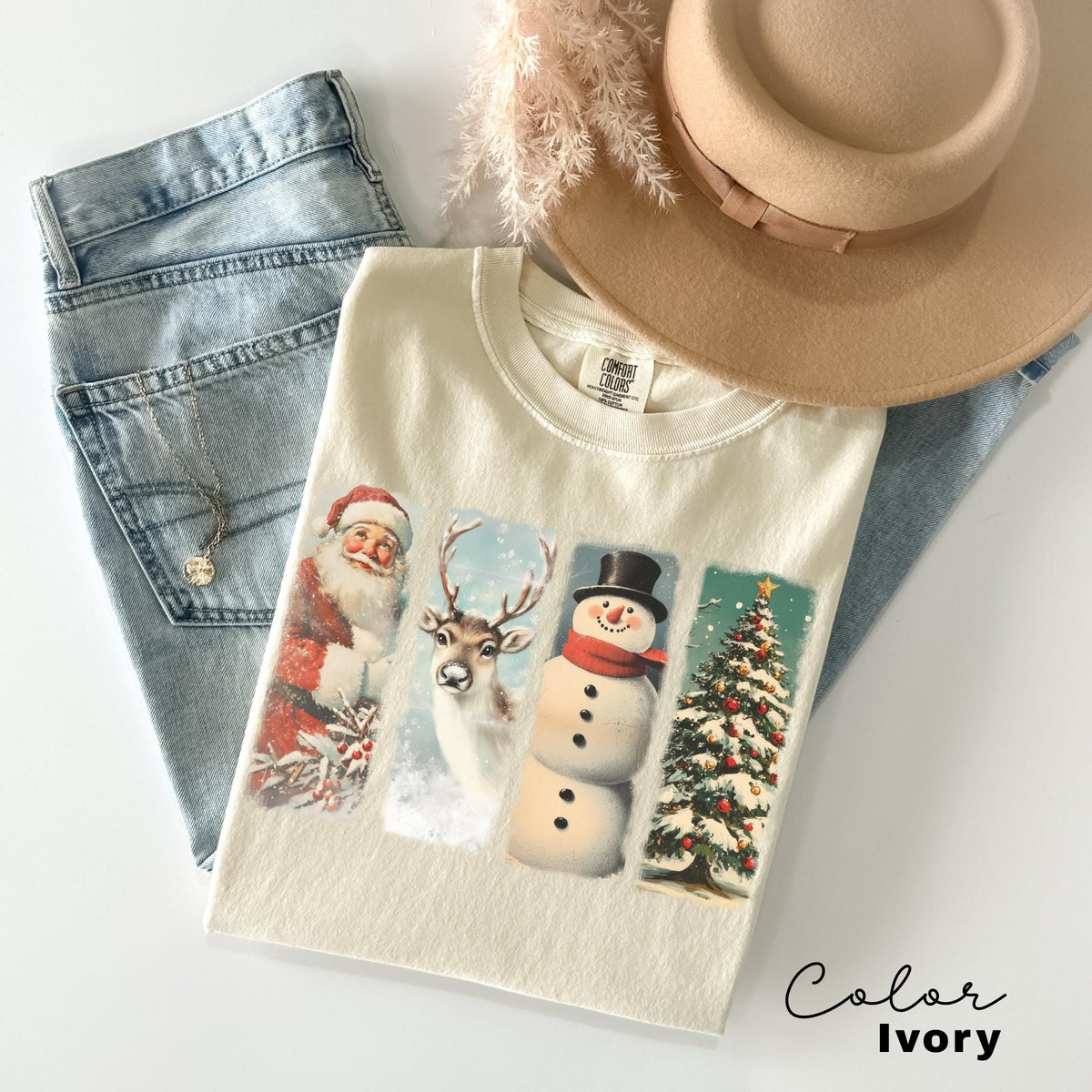 Vintage Santa Tee Comfort Colors , Retro Santa Claus Comfort Colors Shirt, Cute Santa Claus Xmas Tee, Comfort Colors Christmas Shirt Xmas