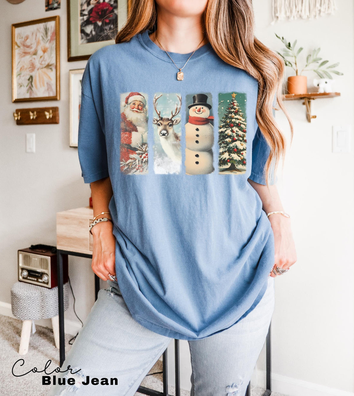 Vintage Santa Tee Comfort Colors , Retro Santa Claus Comfort Colors Shirt, Cute Santa Claus Xmas Tee, Comfort Colors Christmas Shirt Xmas
