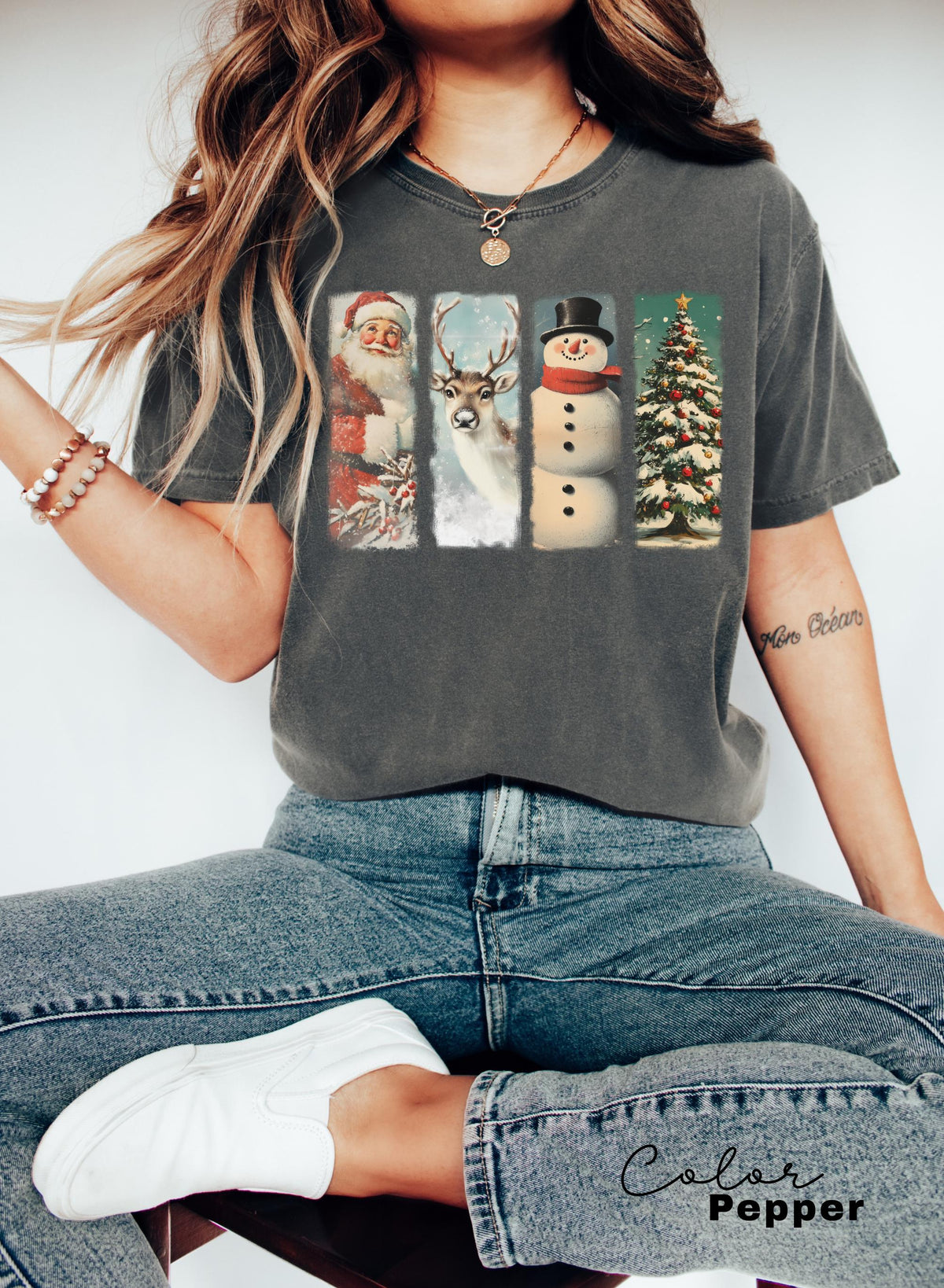 Vintage Santa Tee Comfort Colors , Retro Santa Claus Comfort Colors Shirt, Cute Santa Claus Xmas Tee, Comfort Colors Christmas Shirt Xmas
