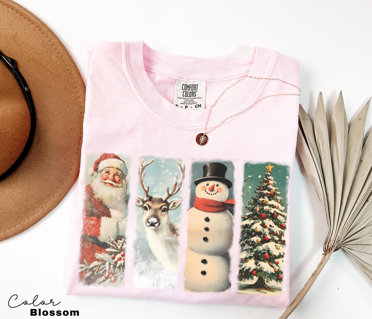 Vintage Santa Tee Comfort Colors , Retro Santa Claus Comfort Colors Shirt, Cute Santa Claus Xmas Tee, Comfort Colors Christmas Shirt Xmas