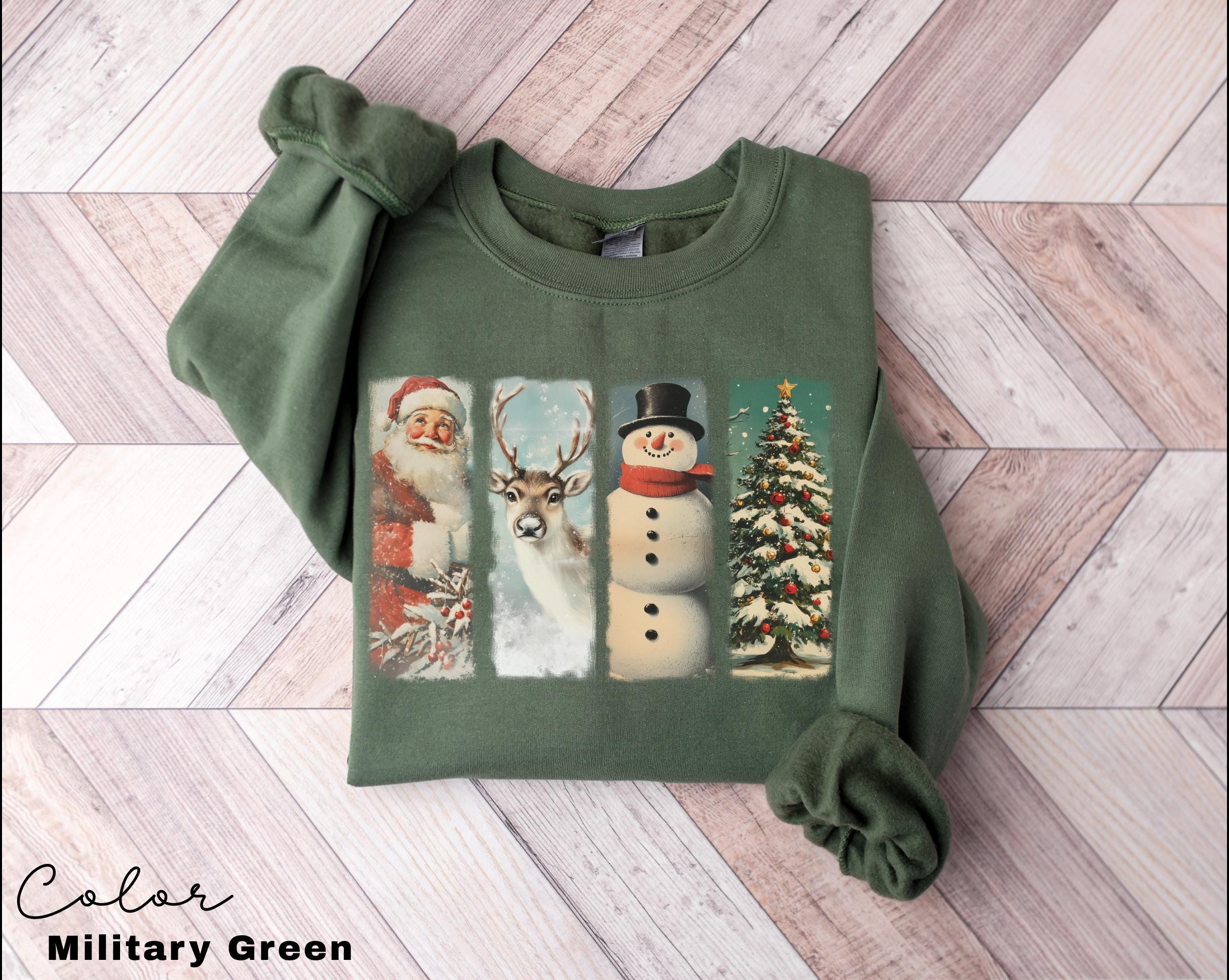 Retro Santa Sweatshirt, Vintage Santa Sweatshirt, Retro Christmas Santa, Holiday Clothing Women, Christmas Sweatshirt for Woman, holiday