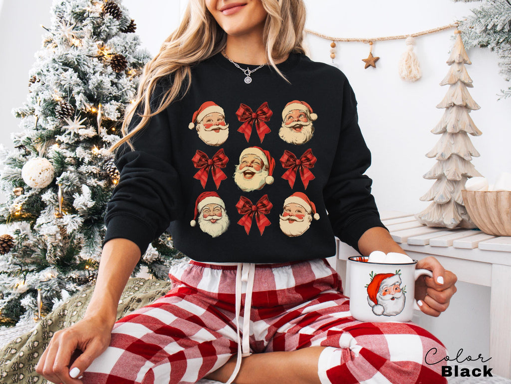 Coquette Bow Christmas Sweatshirt, Christmas Tree Shirt, Comfort Colors Christmas Sweatshirt, Girly Christmas Sweater, Coquette Bow Sweater