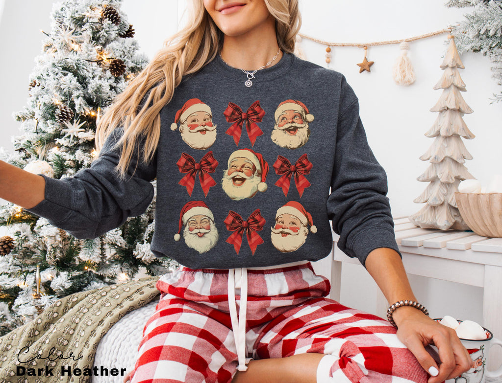 Coquette Bow Christmas Sweatshirt, Christmas Tree Shirt, Comfort Colors Christmas Sweatshirt, Girly Christmas Sweater, Coquette Bow Sweater