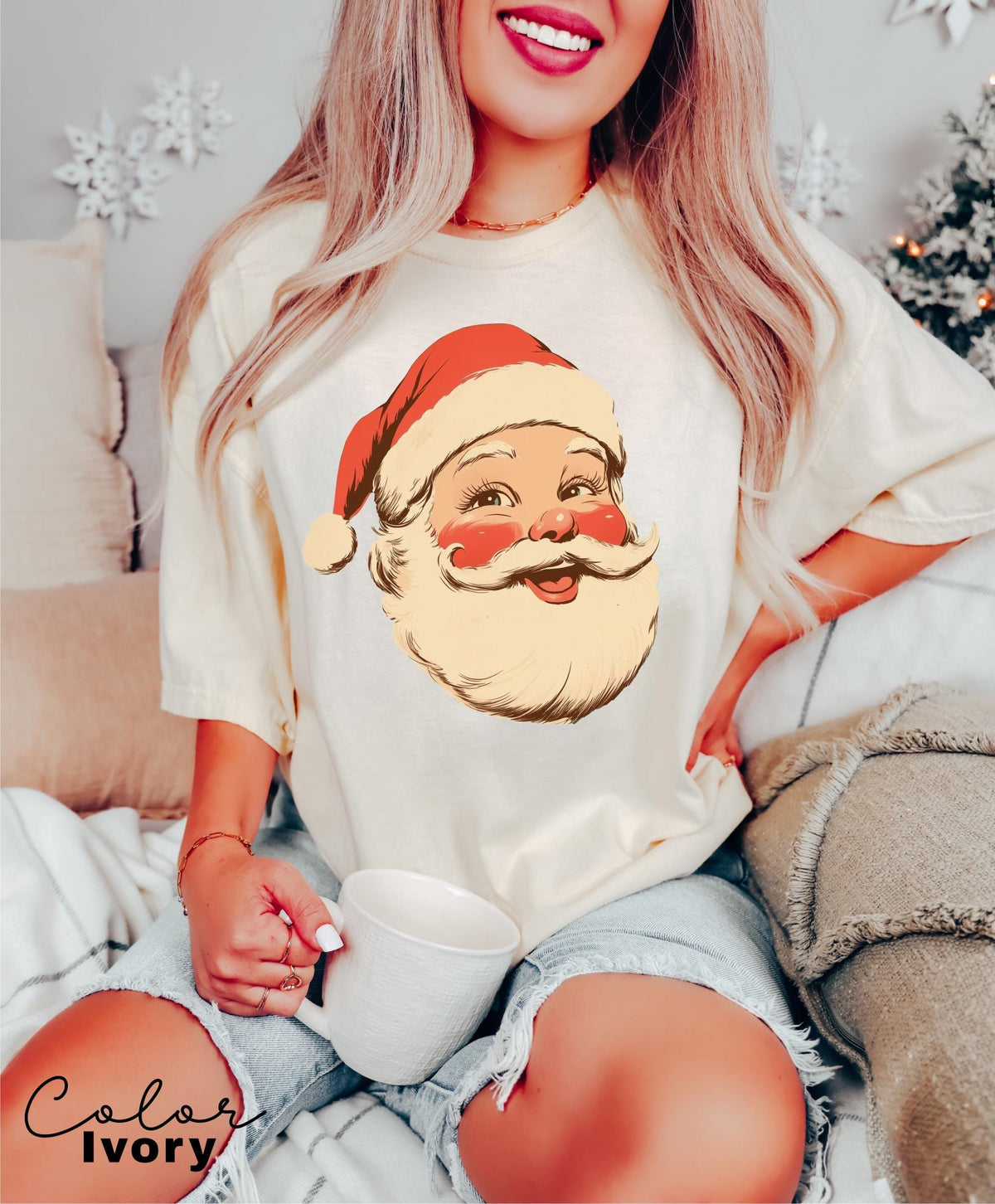Vintage Santa Tee Comfort Colors , Retro Santa Claus Comfort Colors Shirt, Cute Santa Claus Xmas Tee, Comfort Colors Christmas Shirt Xmas
