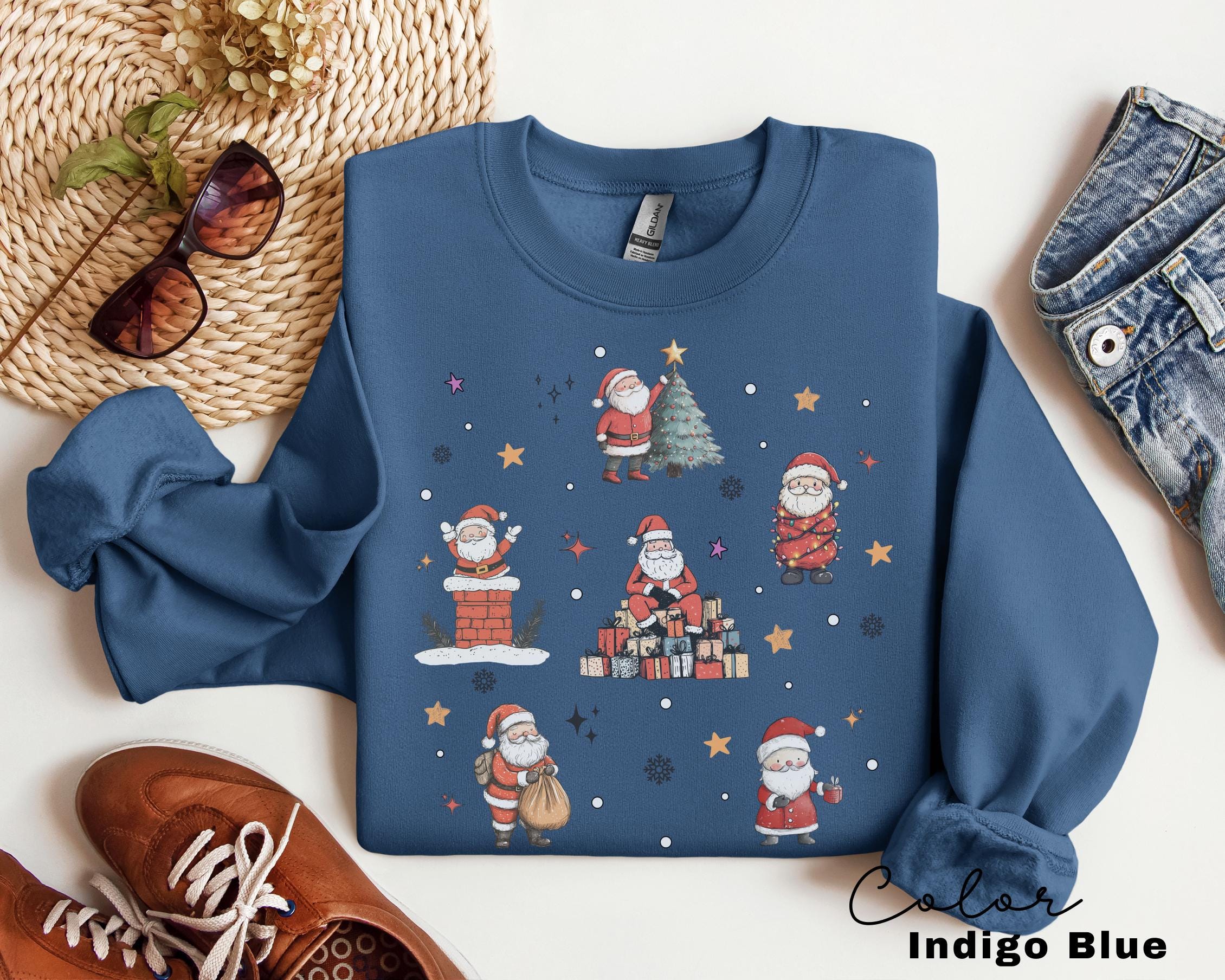 Christmas Sweatshirt, It's the most Christmas Shirt, Vintage Christmas doodles Shirt, Santa Retro Christmas, Winter Sweater, Holiday