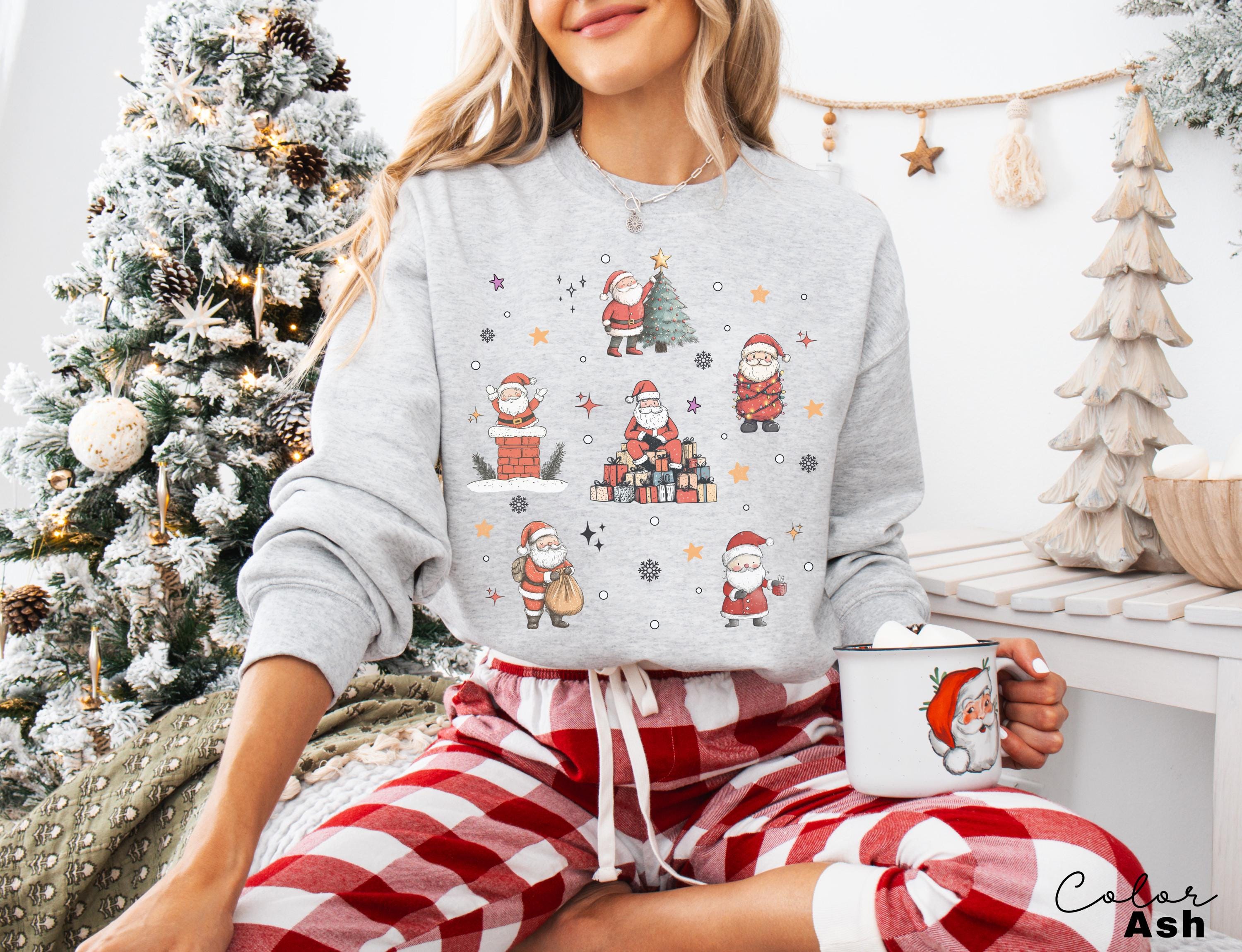 Christmas Sweatshirt, It's the most Christmas Shirt, Vintage Christmas doodles Shirt, Santa Retro Christmas, Winter Sweater, Holiday