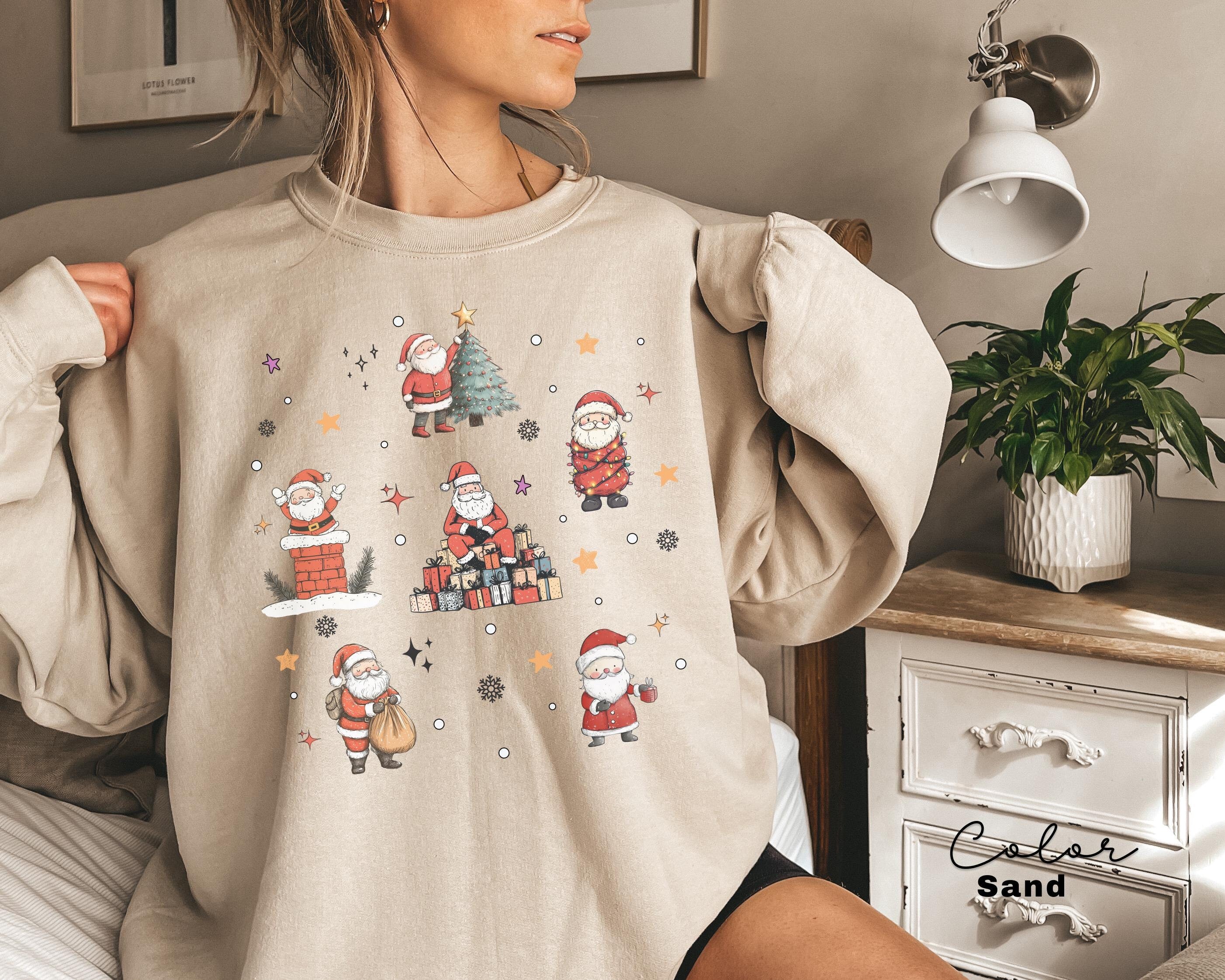Christmas Sweatshirt, It's the most Christmas Shirt, Vintage Christmas doodles Shirt, Santa Retro Christmas, Winter Sweater, Holiday