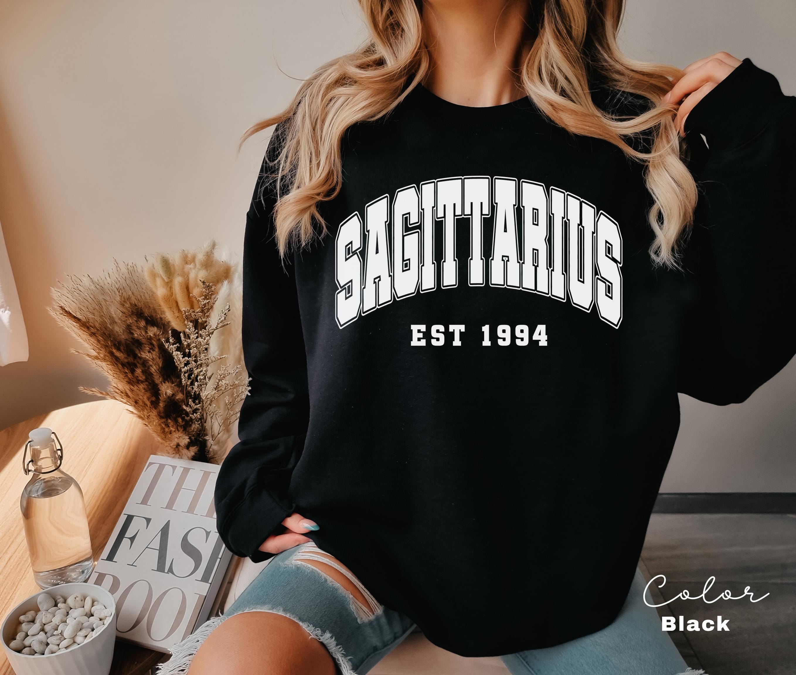 Sagittarius Sweatshirt, Custom Birth Year, Sagittarius Est 1994 Sweater, Birthday Gift, Astrology Sign Pullover, Est Birth Year