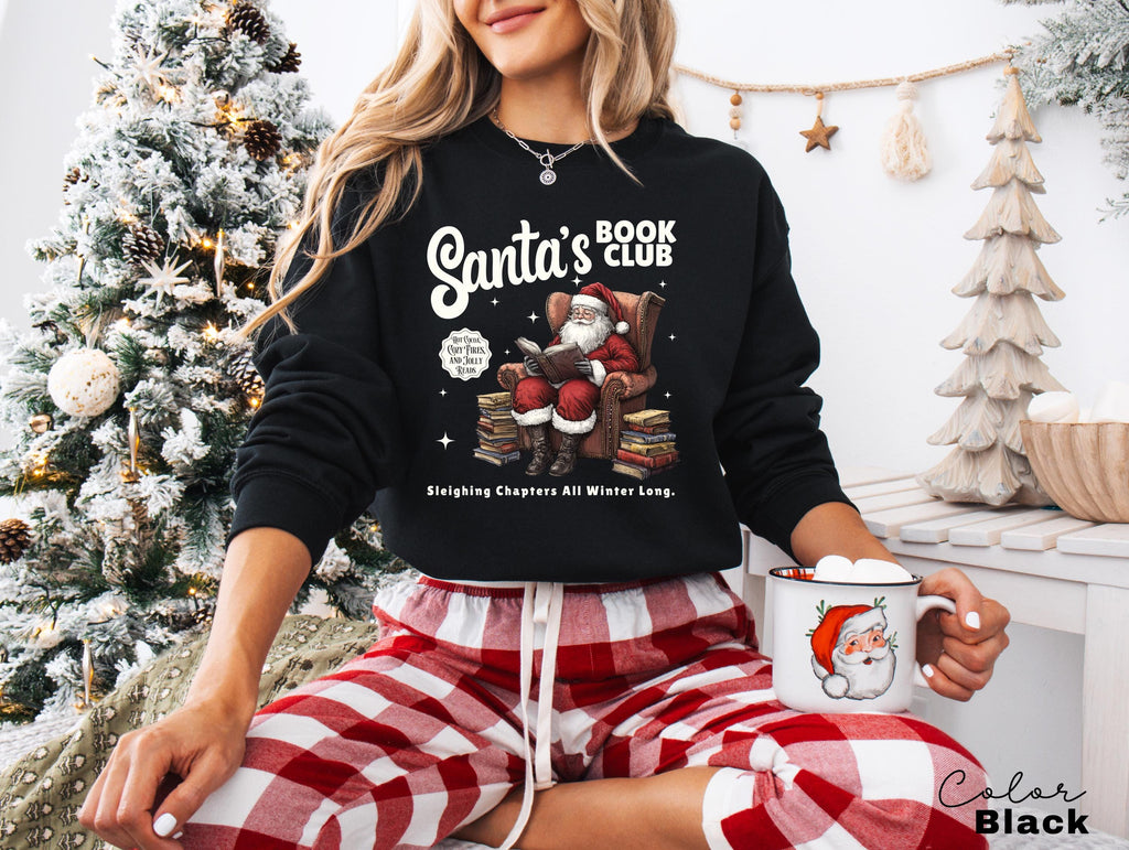 Christmas North Pole Book Club Sweatshirt, Santa's Book Club, Bookish Christmas Crewneck, GiftFor Book Lover, Holiday Bookish Gift, Teacher