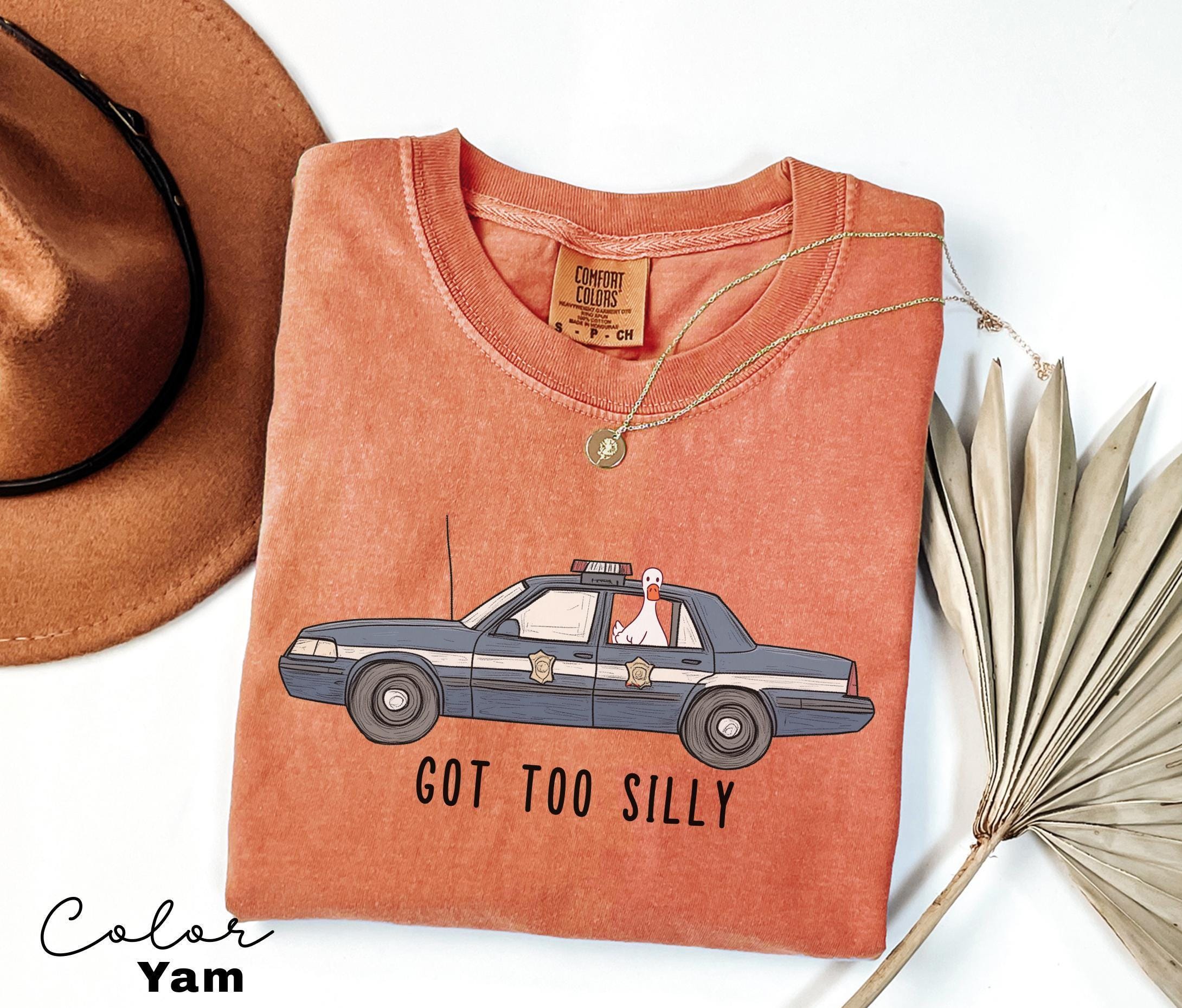 Silly Goose Comfort Colors Shirt, Got Too Silly Shirt, Goose Tee, Silly Goose Shirt, Funny Shirt Gift, Geese Crewneck T-Shirt